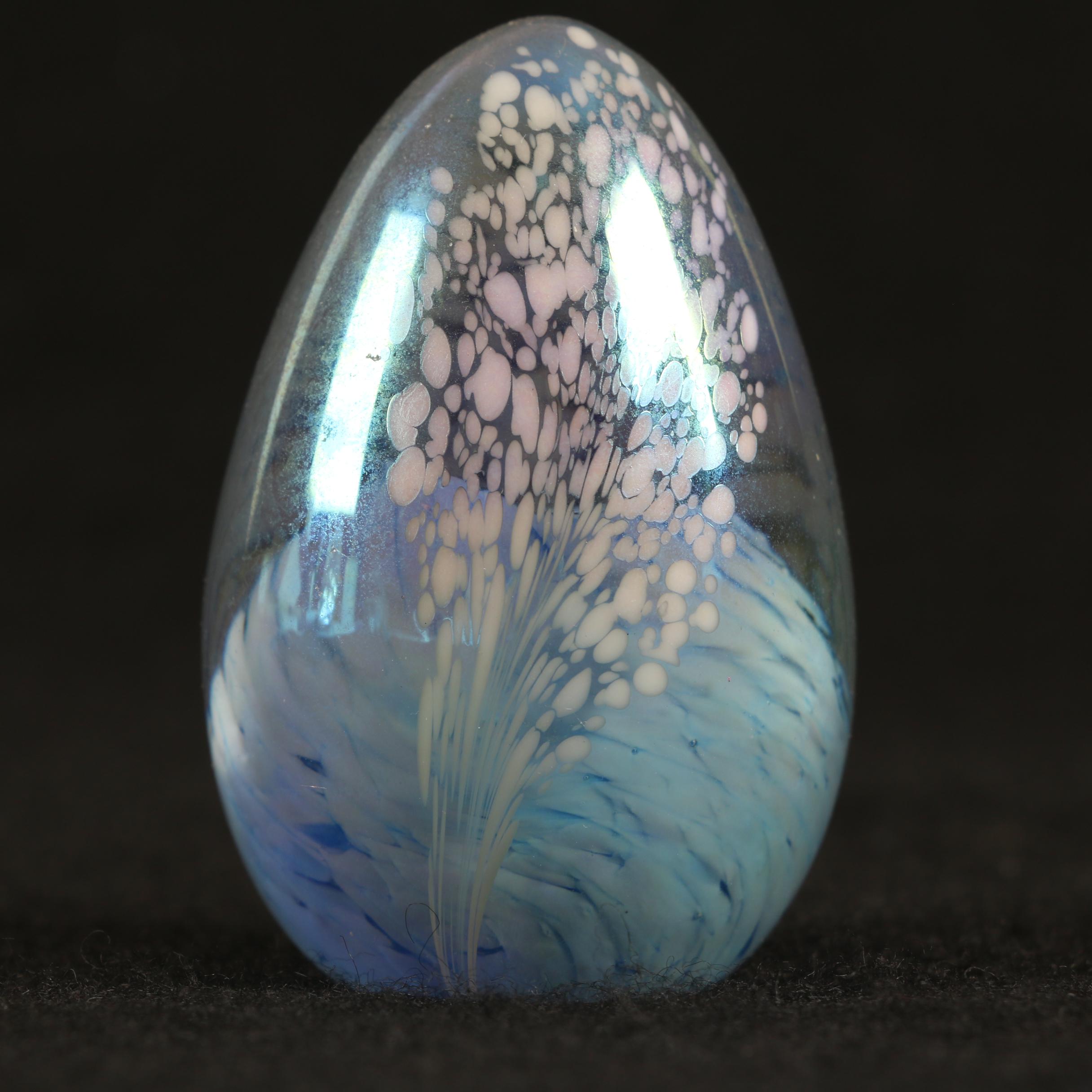 Signed Wald Glass Figurine and Two Art Glass Paperweights