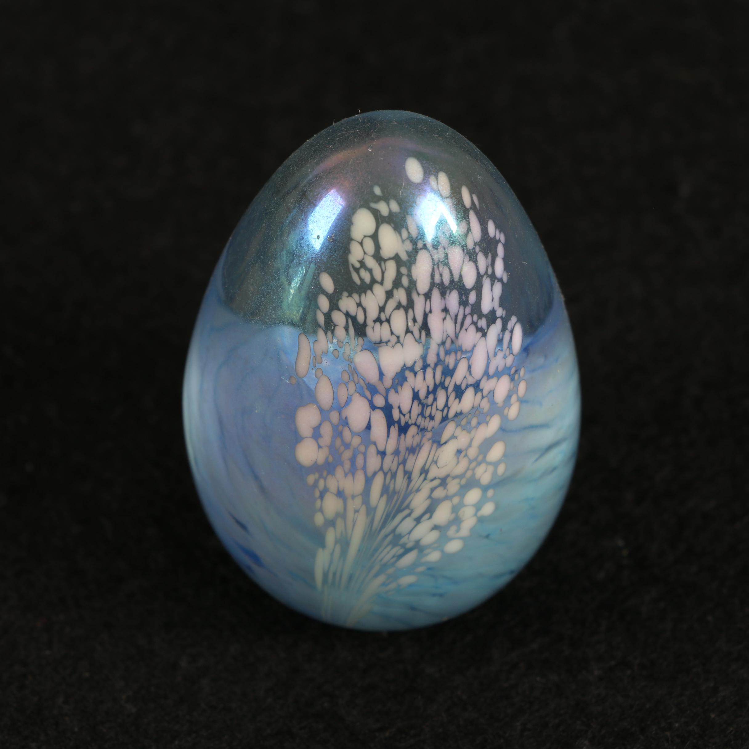 Signed Wald Glass Figurine and Two Art Glass Paperweights