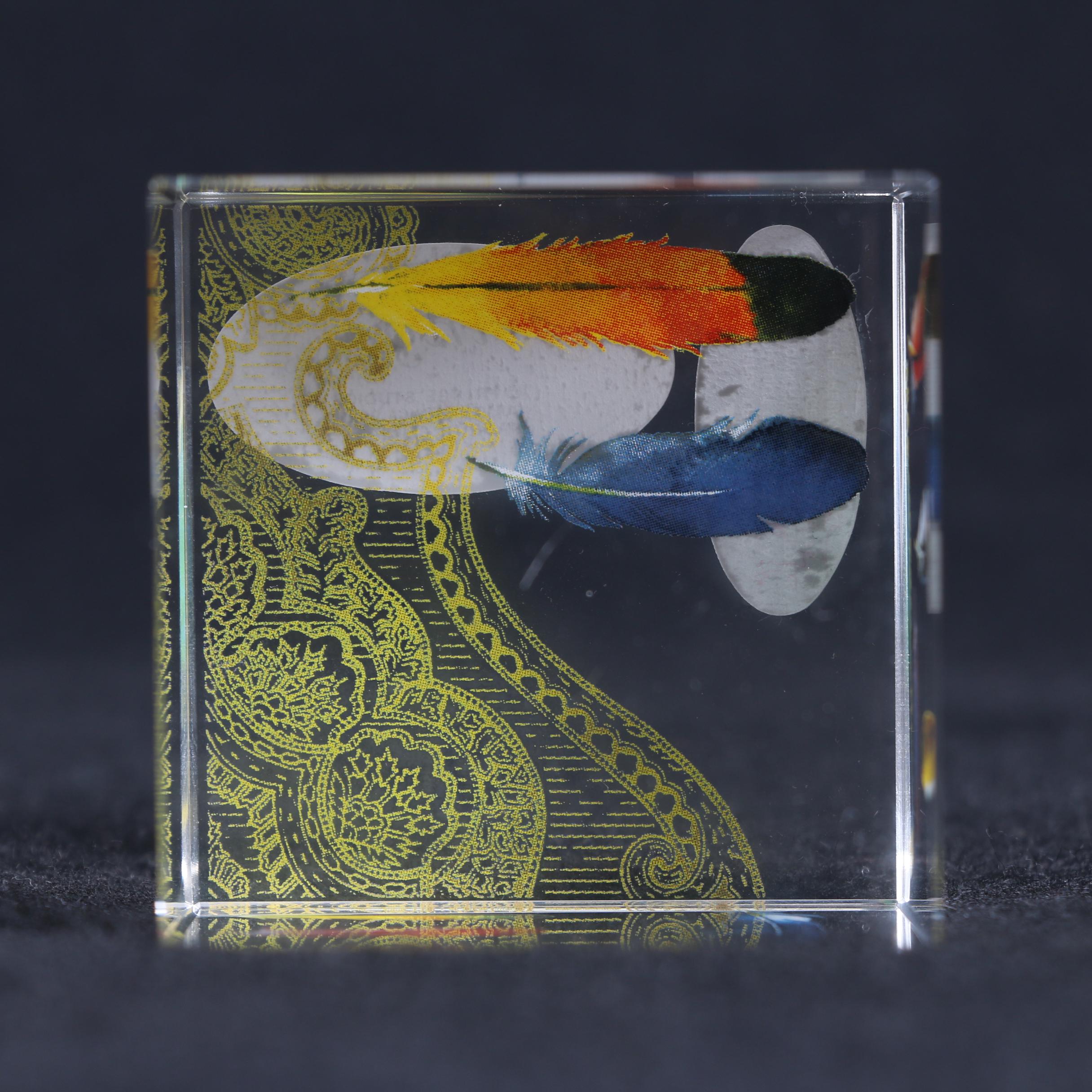 Signed Wald Glass Figurine and Two Art Glass Paperweights