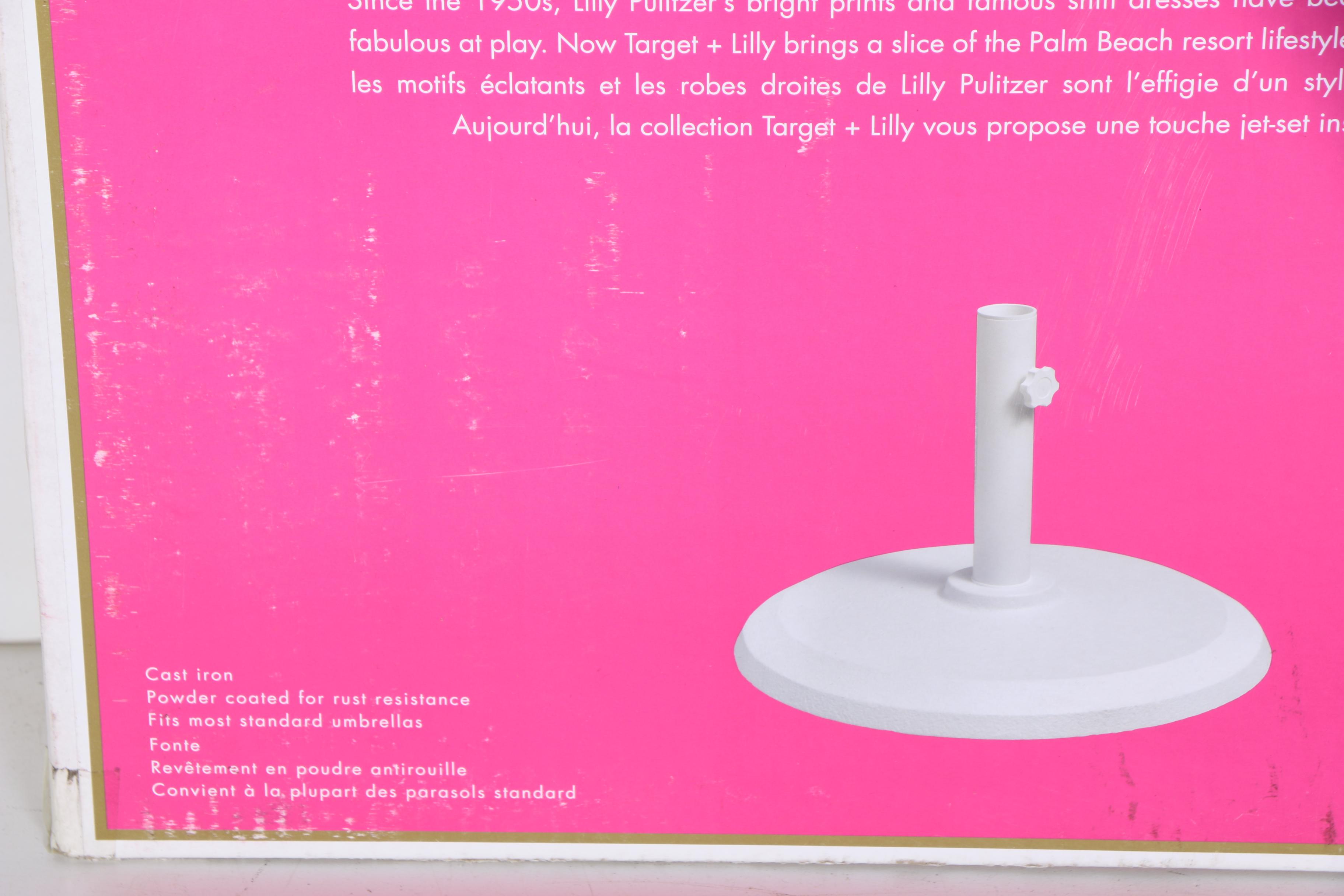 Lilly Pulitzer Beach Umbrella and Umbrella Base