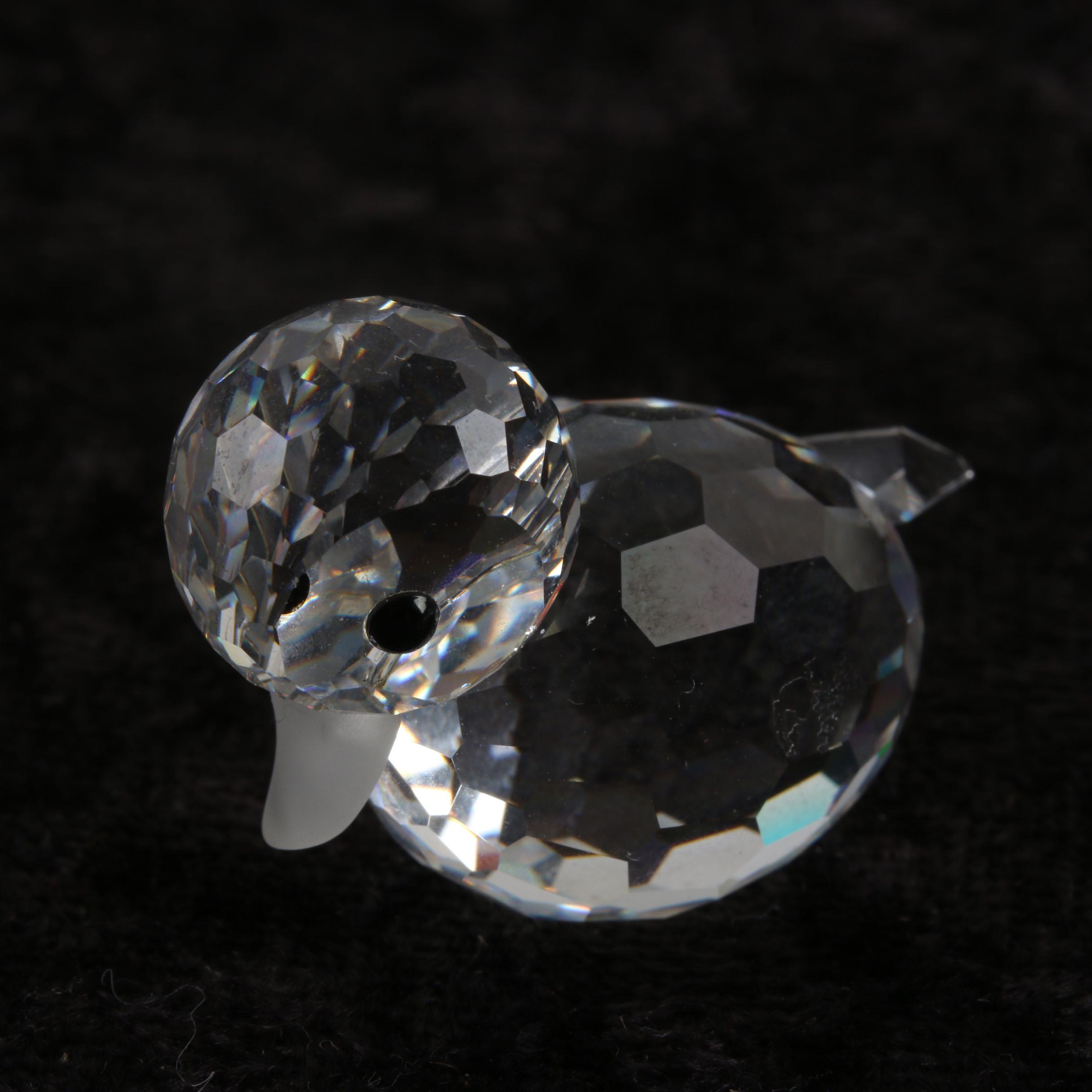 Swarovski Crystal Duck and Chick Figurines