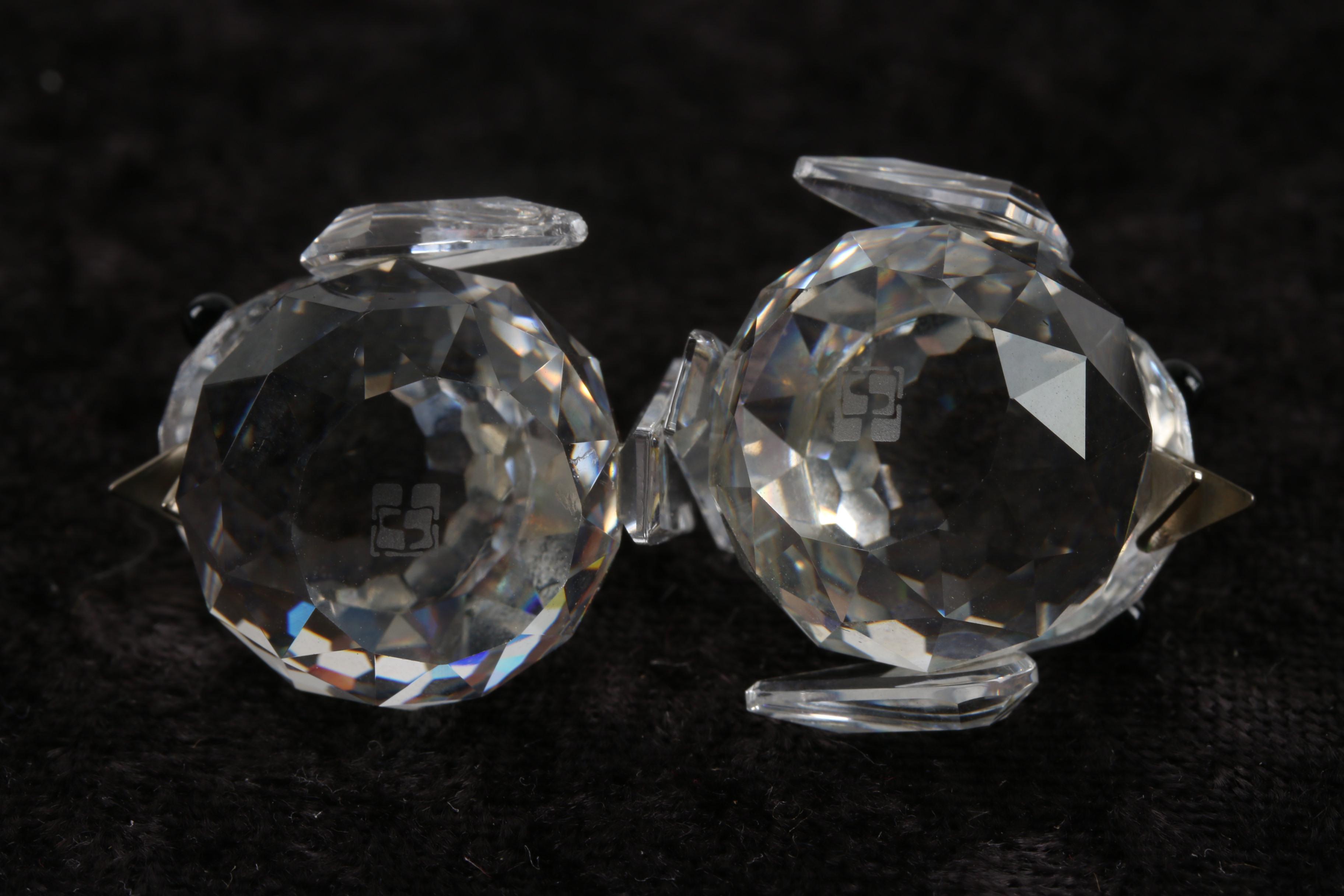 Swarovski Crystal Duck and Chick Figurines