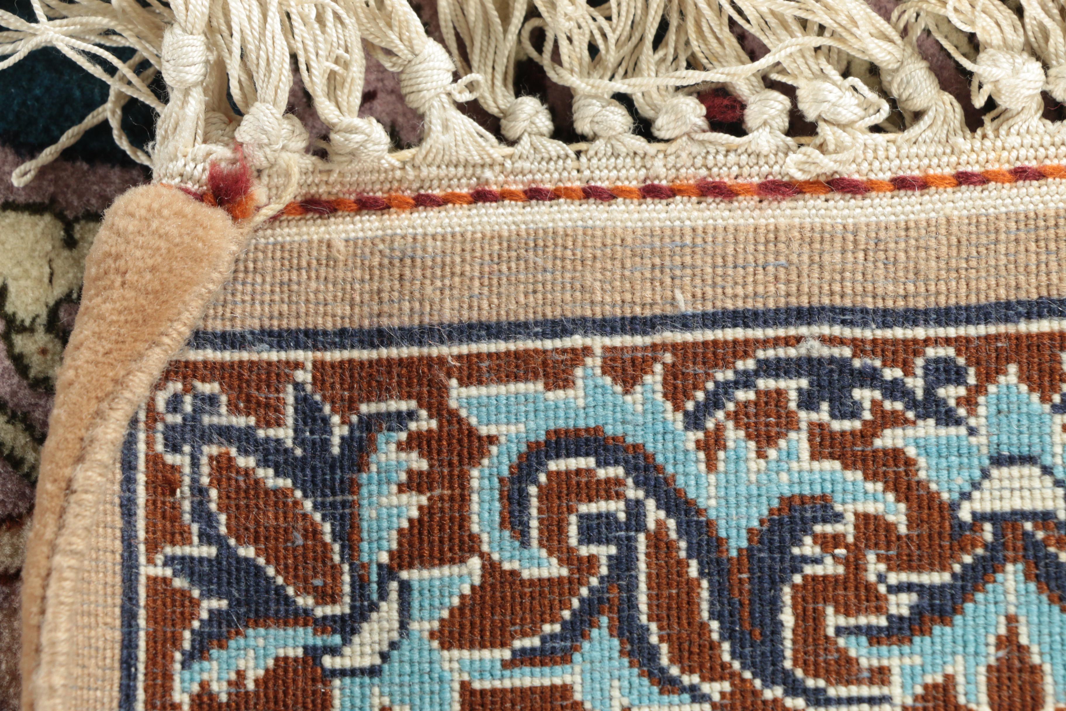 Hand-Knotted Persian Isfahan Pictorial Area Rug