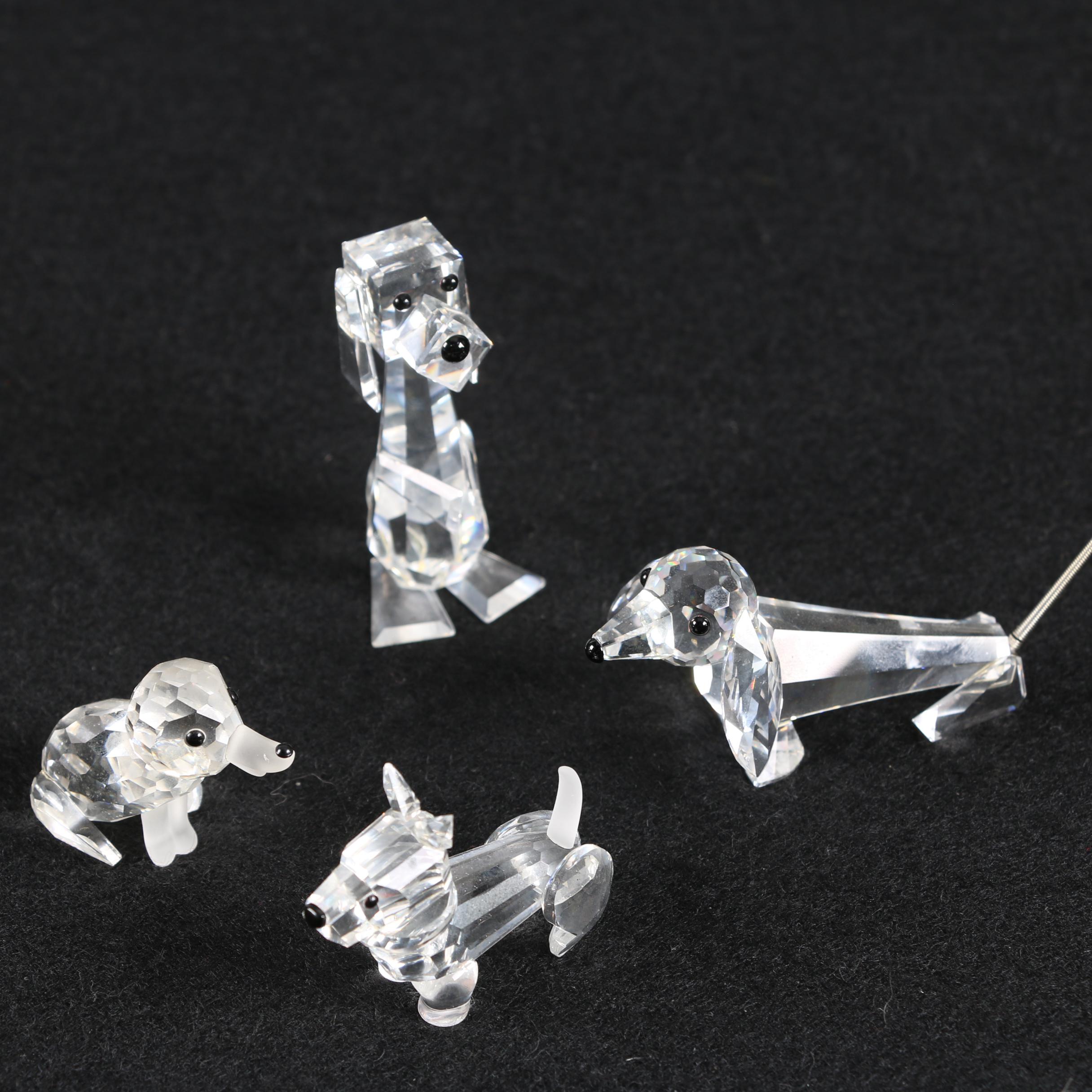 Swarovski Crystal Dog Figurines