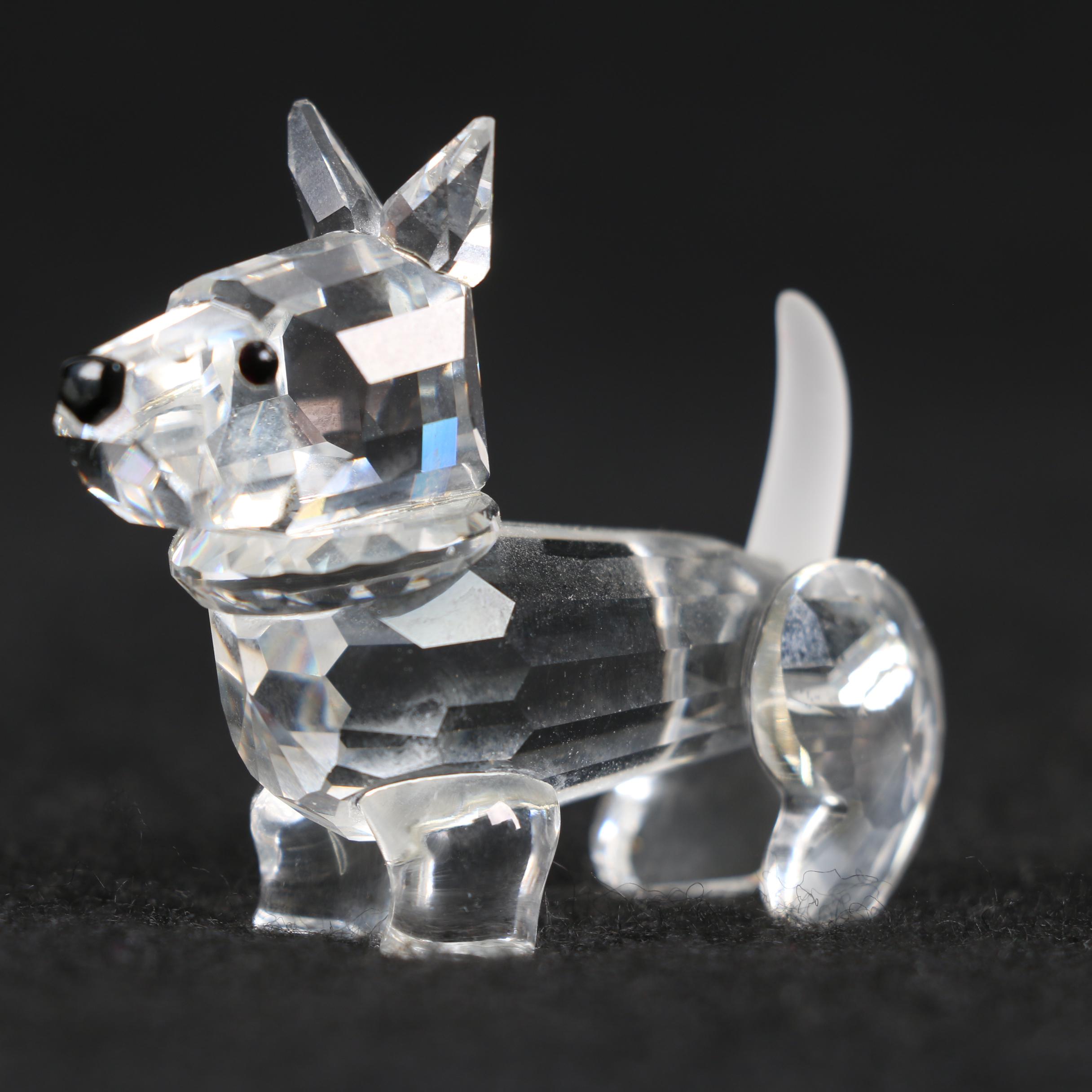 Swarovski Crystal Dog Figurines