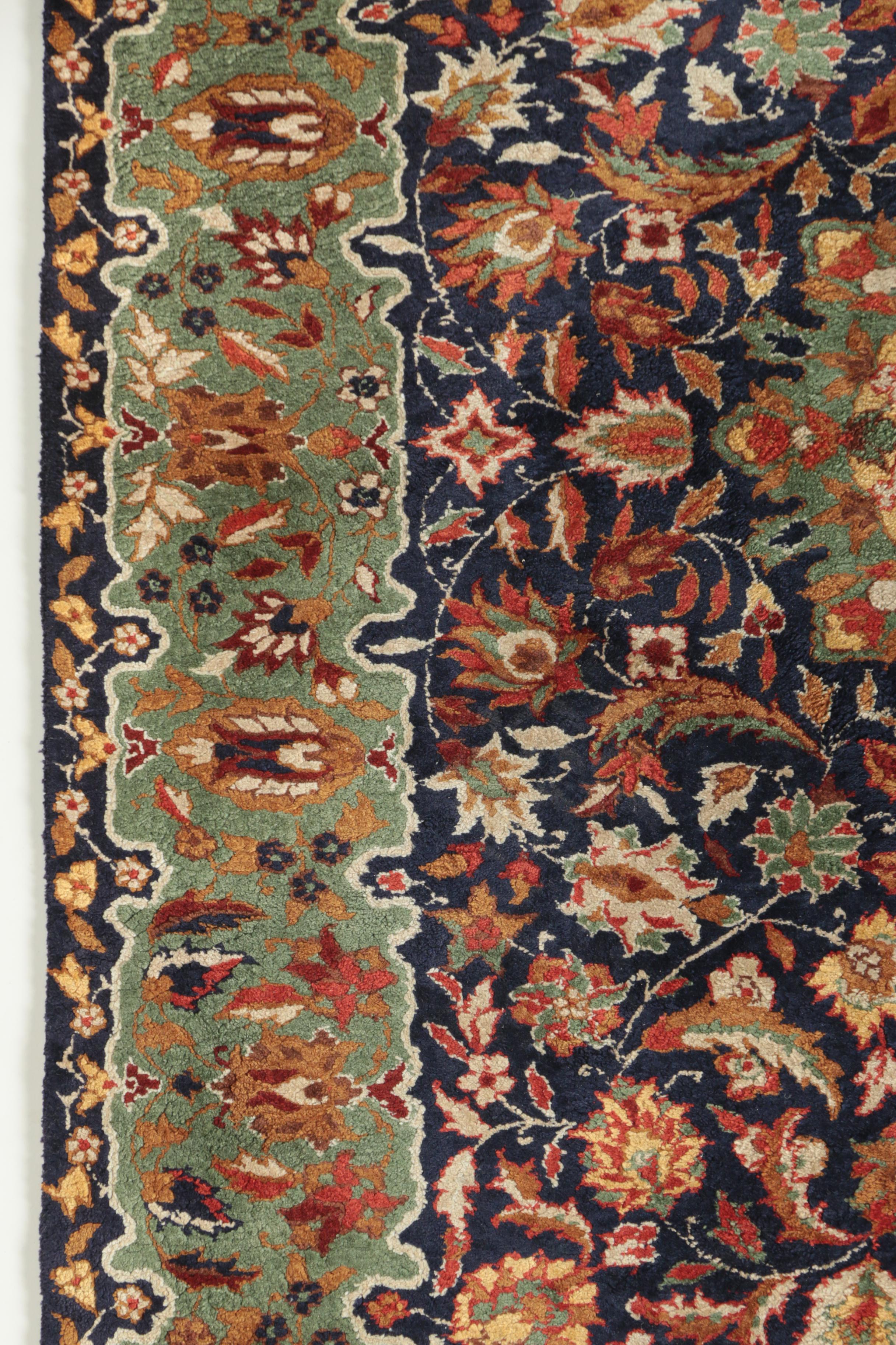 Hand-Knotted Sino-Persian Silk Accent Rug