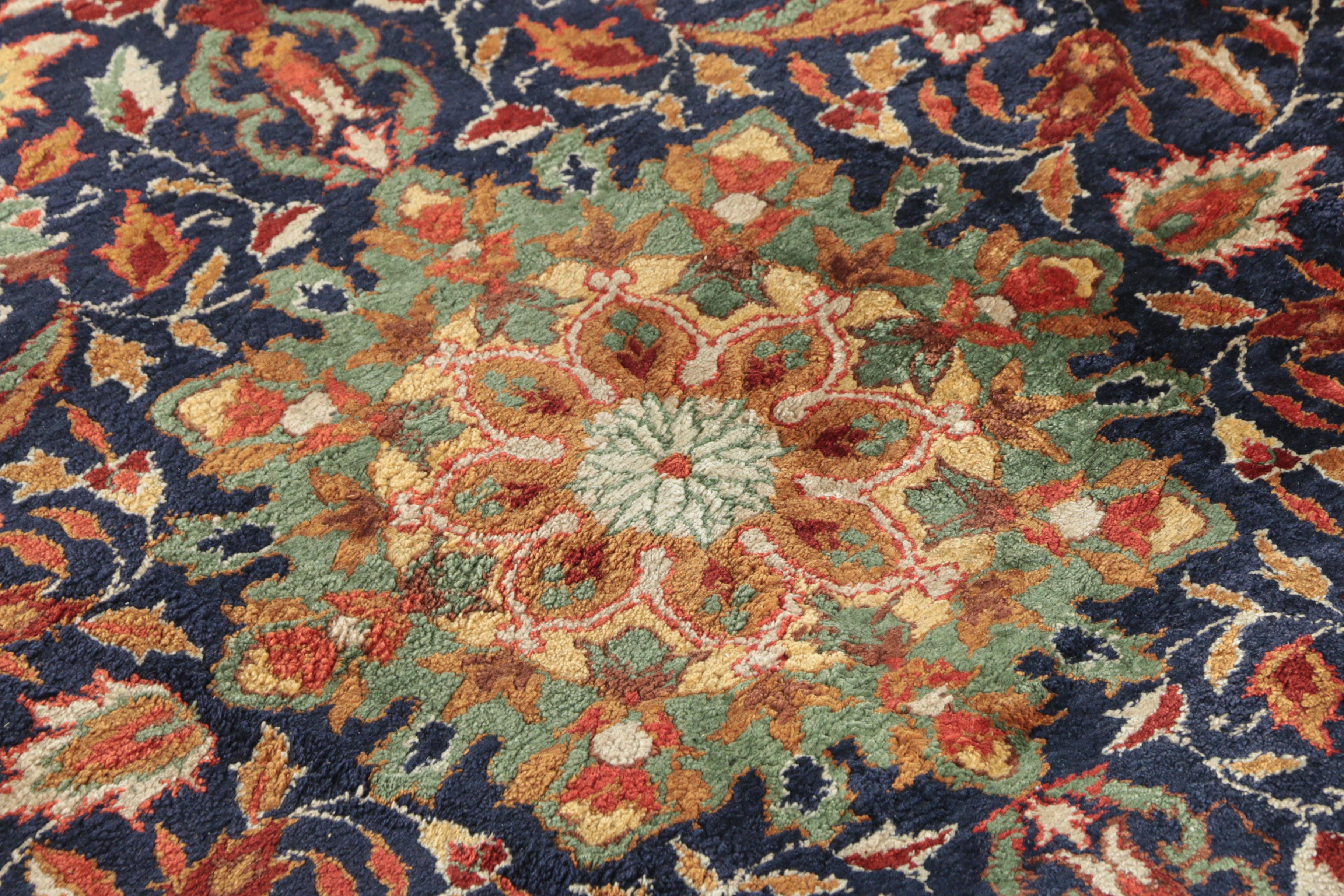 Hand-Knotted Sino-Persian Silk Accent Rug
