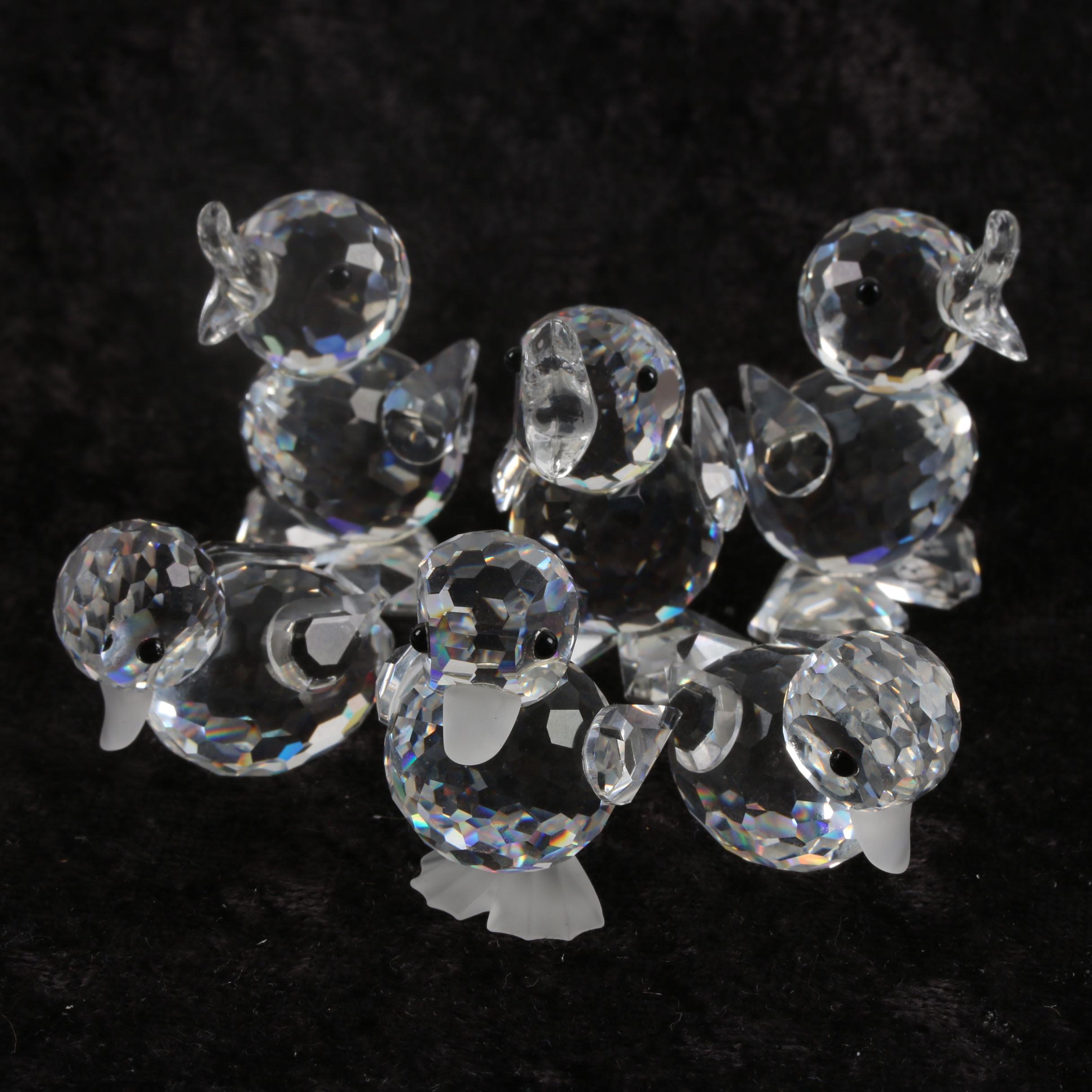 Swarovski Crystal Duck Figurines