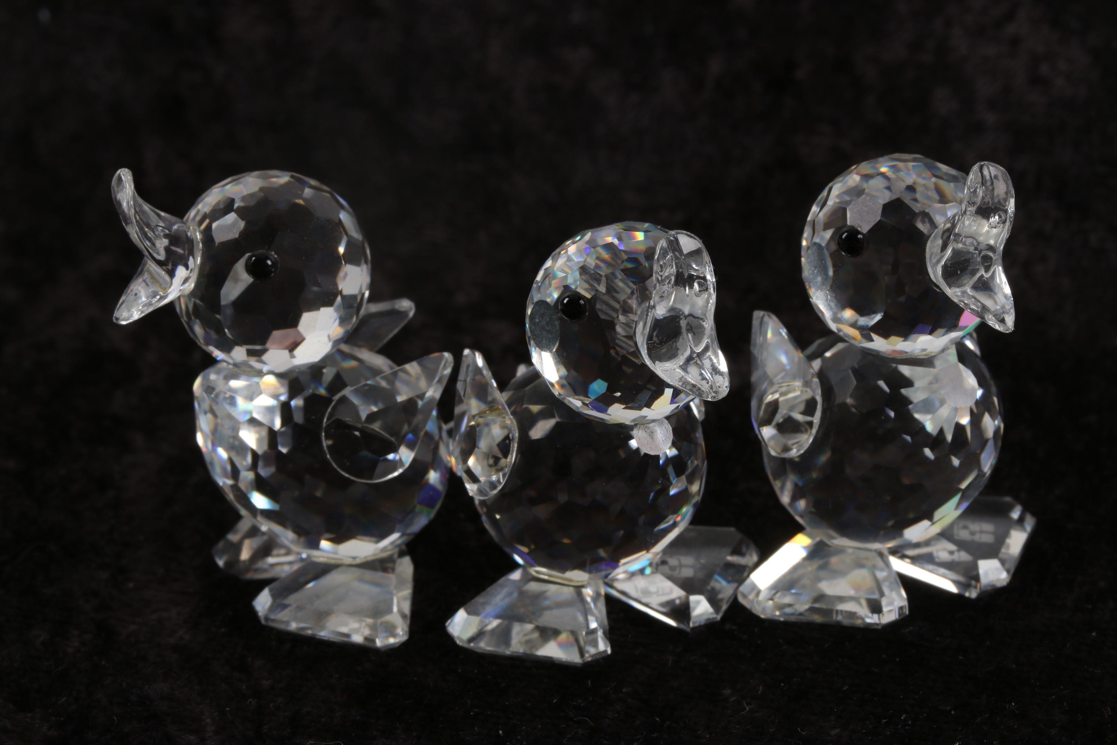 Swarovski Crystal Duck Figurines