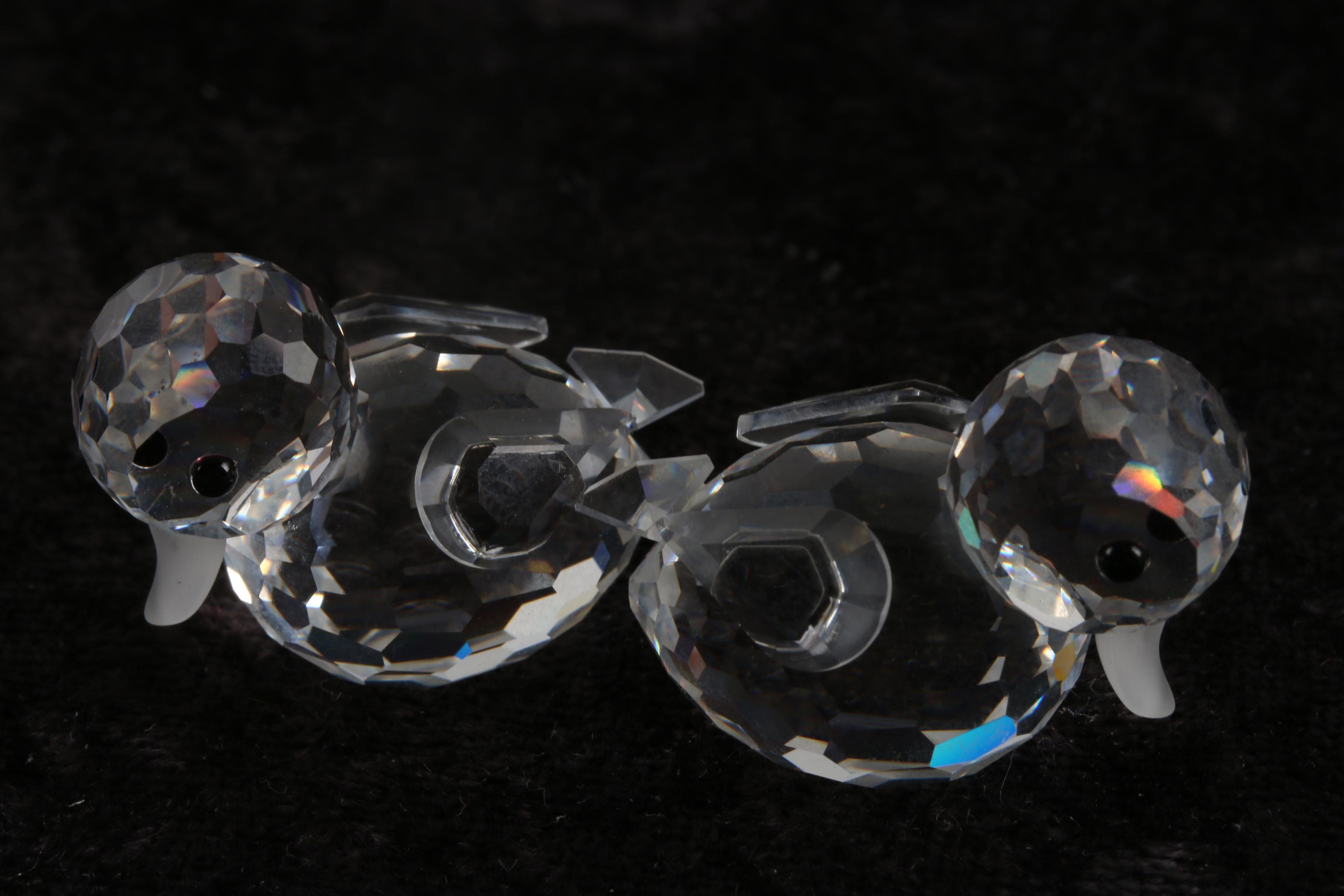 Swarovski Crystal Duck Figurines