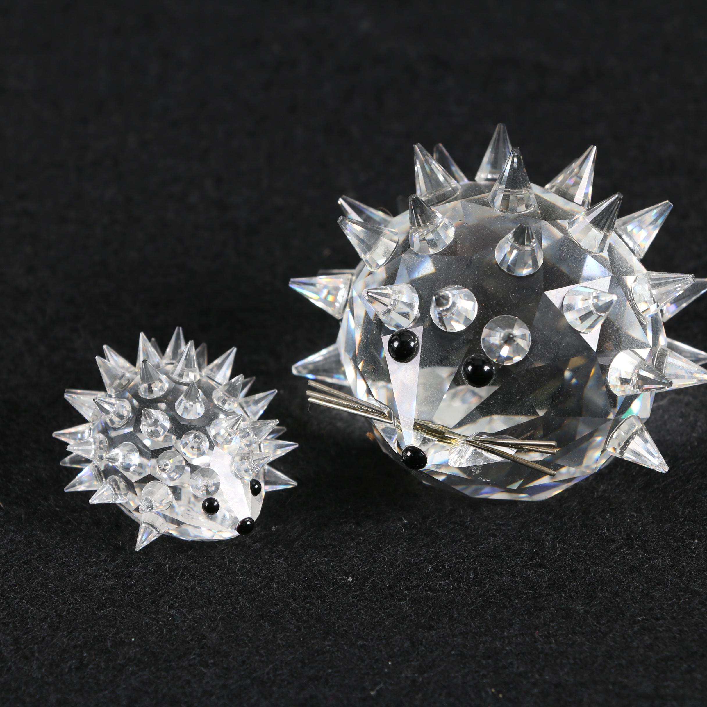 Swarovski Crystal Hedgehog Figurines