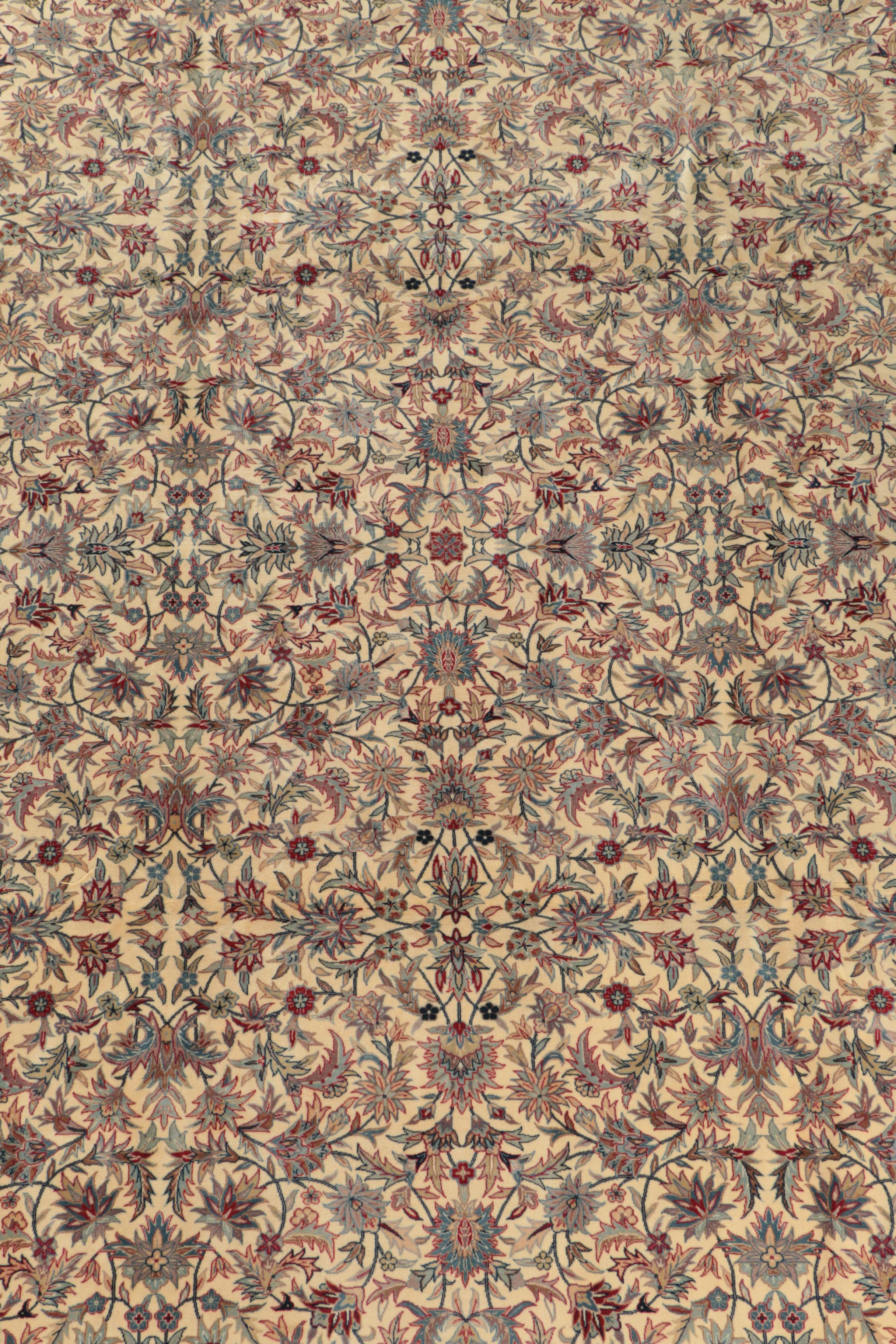 Hand-Knotted Persian Tabriz "Afshan" Wool Room Sized Rug