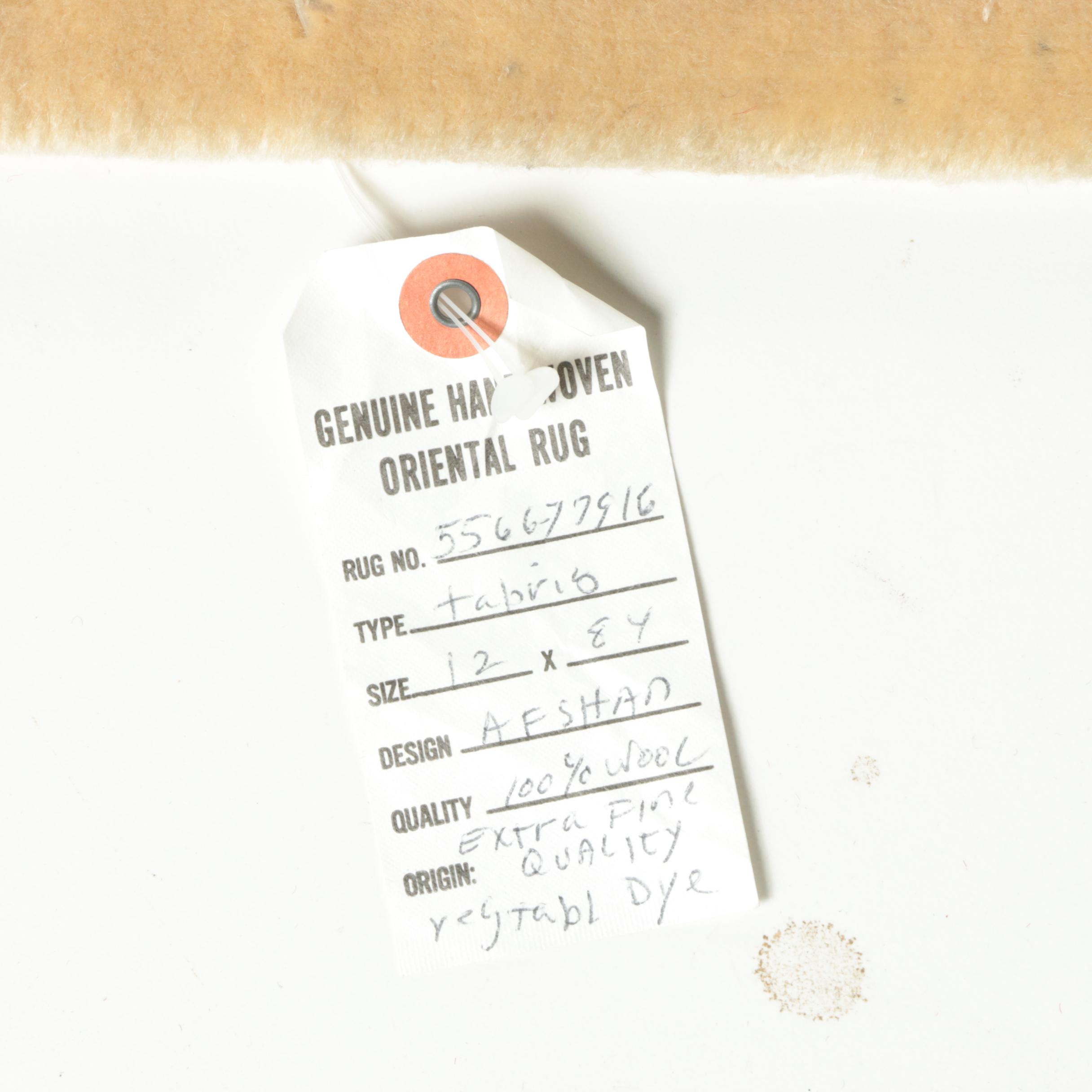 Hand-Knotted Persian Tabriz "Afshan" Wool Room Sized Rug