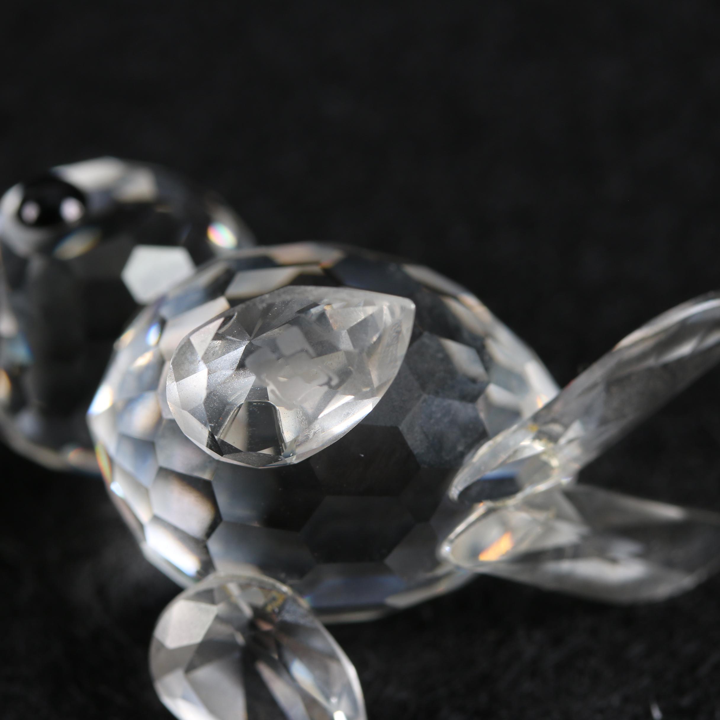 Swarovski Crystal Seal and Pig Figurines