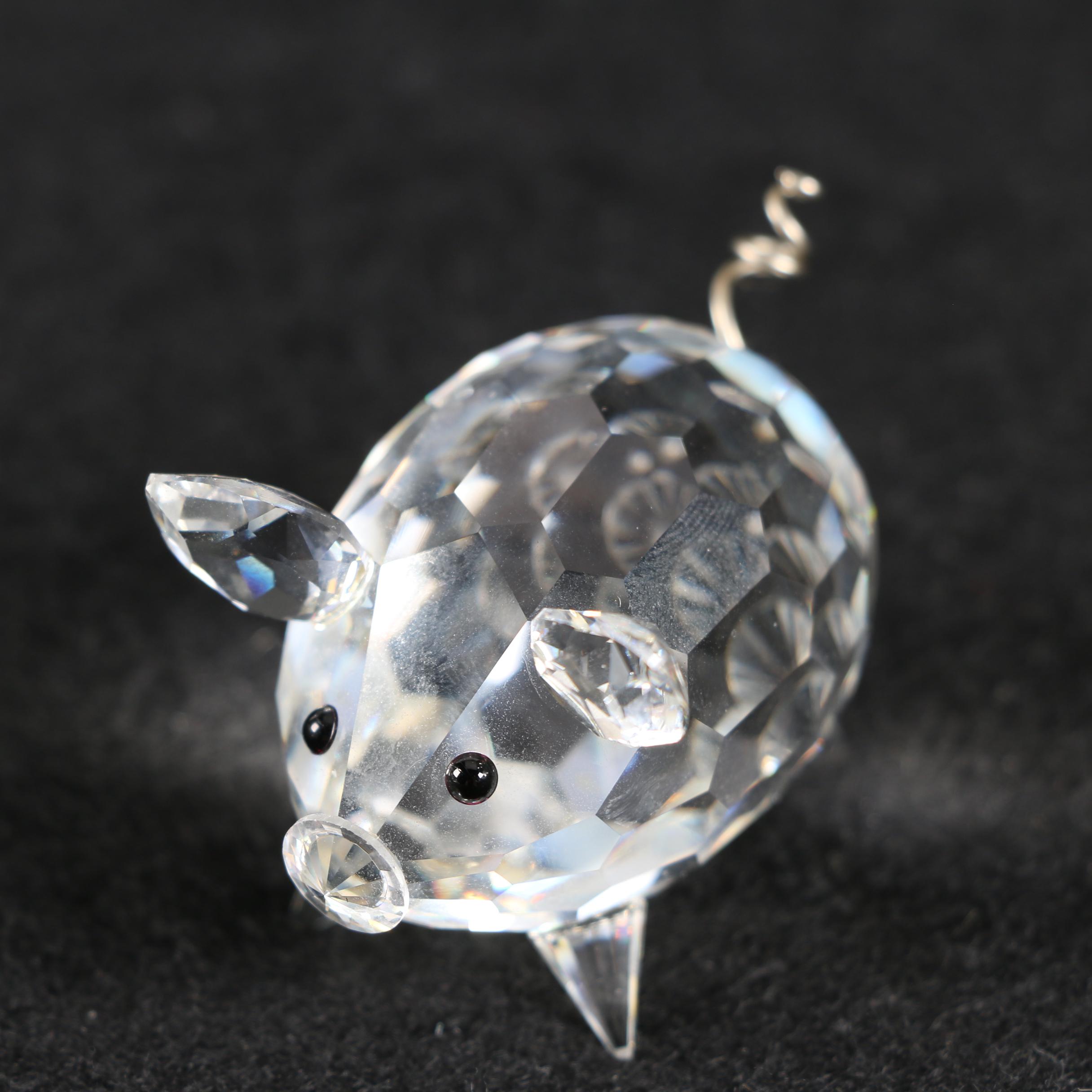Swarovski Crystal Seal and Pig Figurines