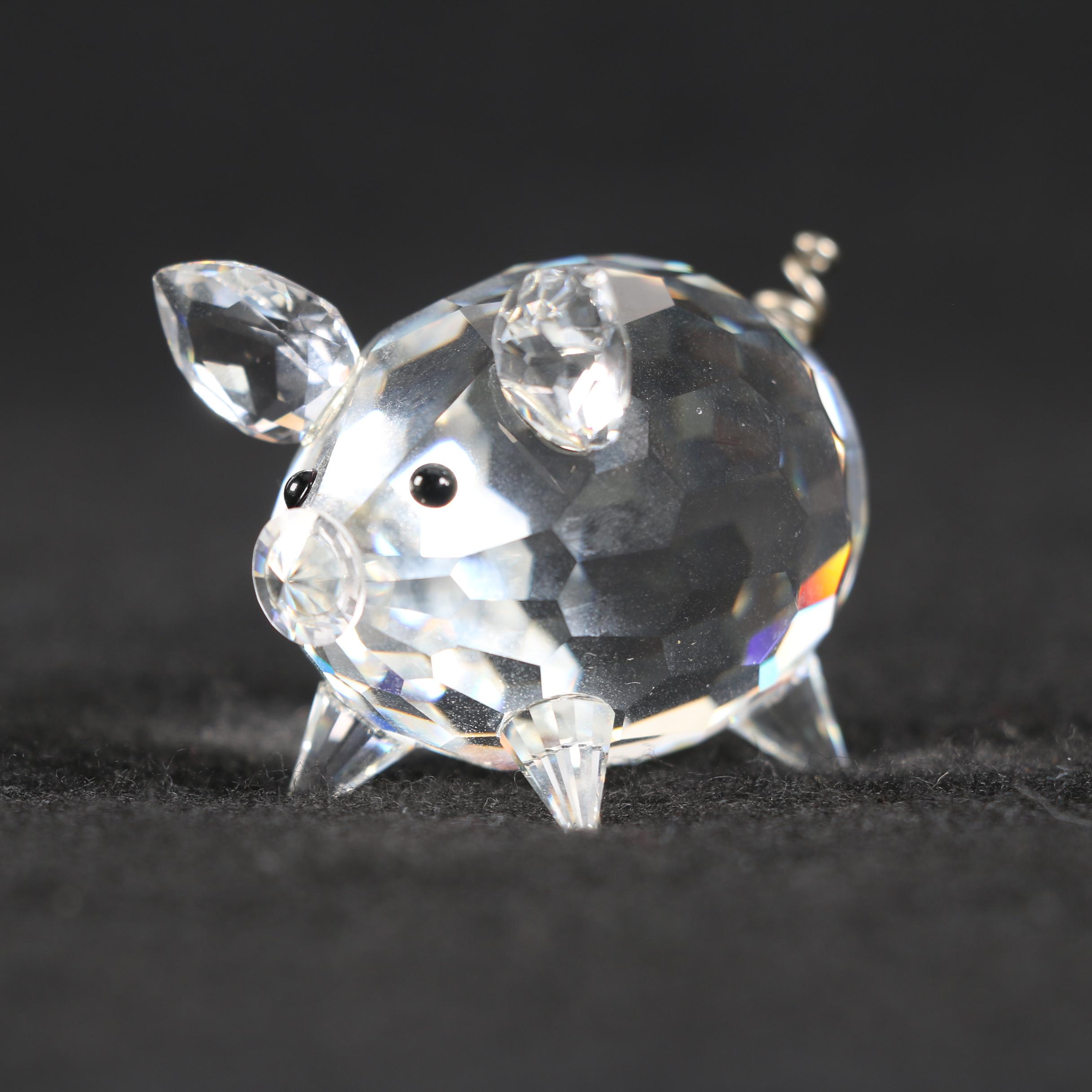 Swarovski Crystal Seal and Pig Figurines