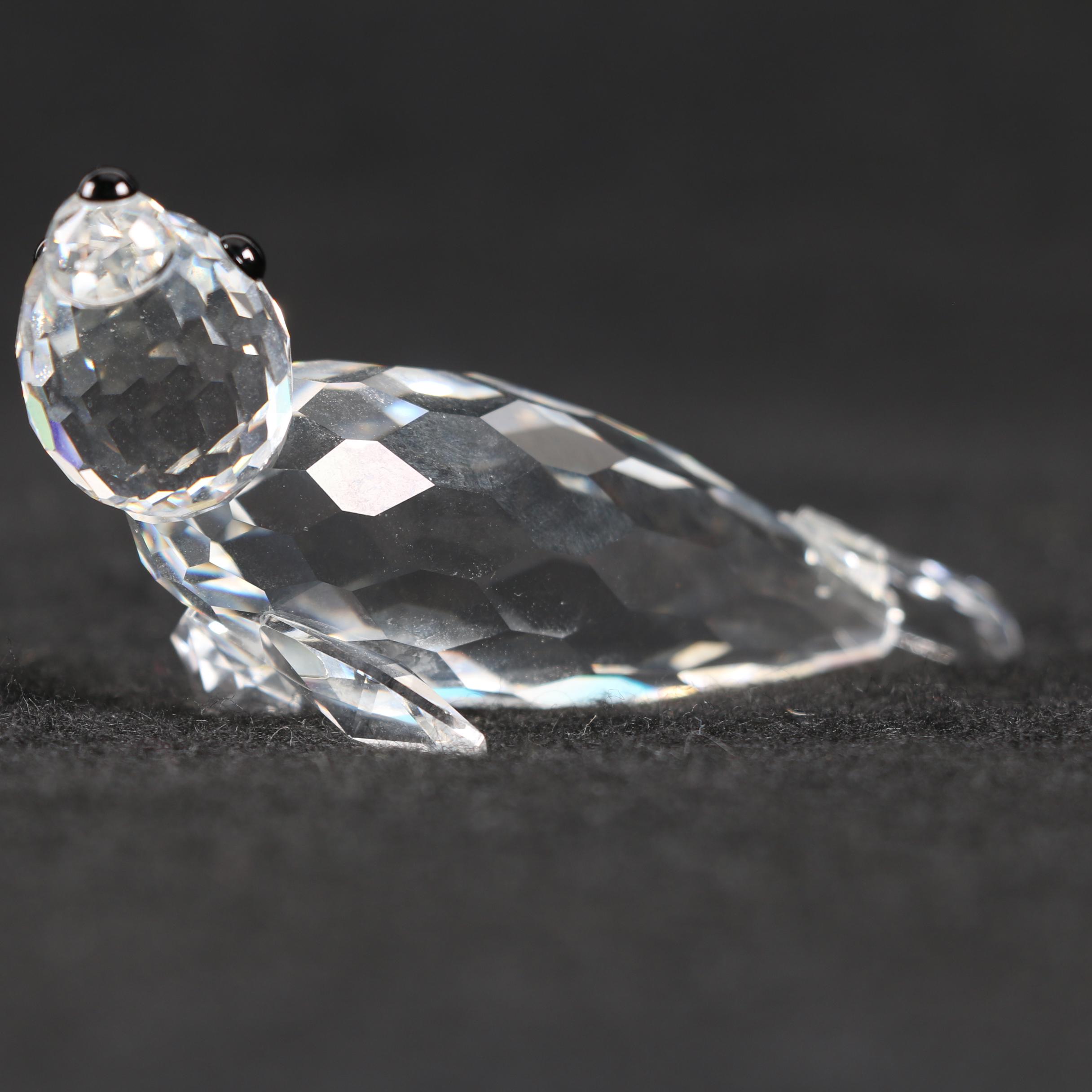 Swarovski Crystal Seal and Pig Figurines