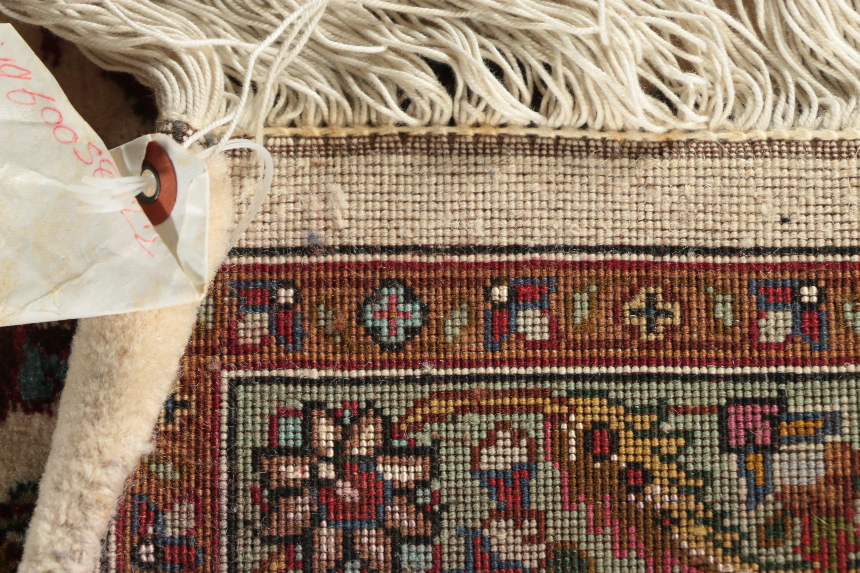 Finely Hand-Knotted Persian Nagsheh Tabriz Silk and Wool Area Rug