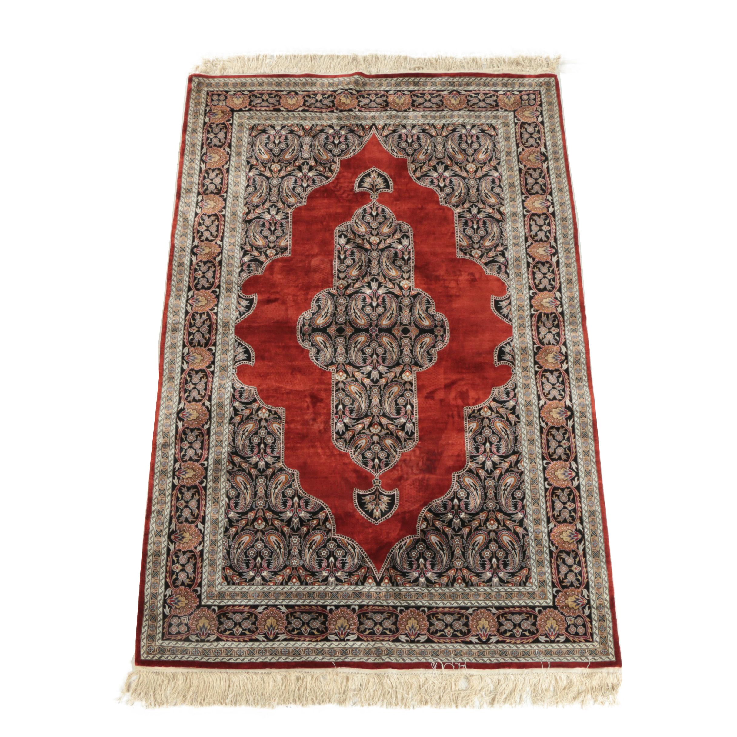Hand-Knotted Sino-Persian Silk Area Rug