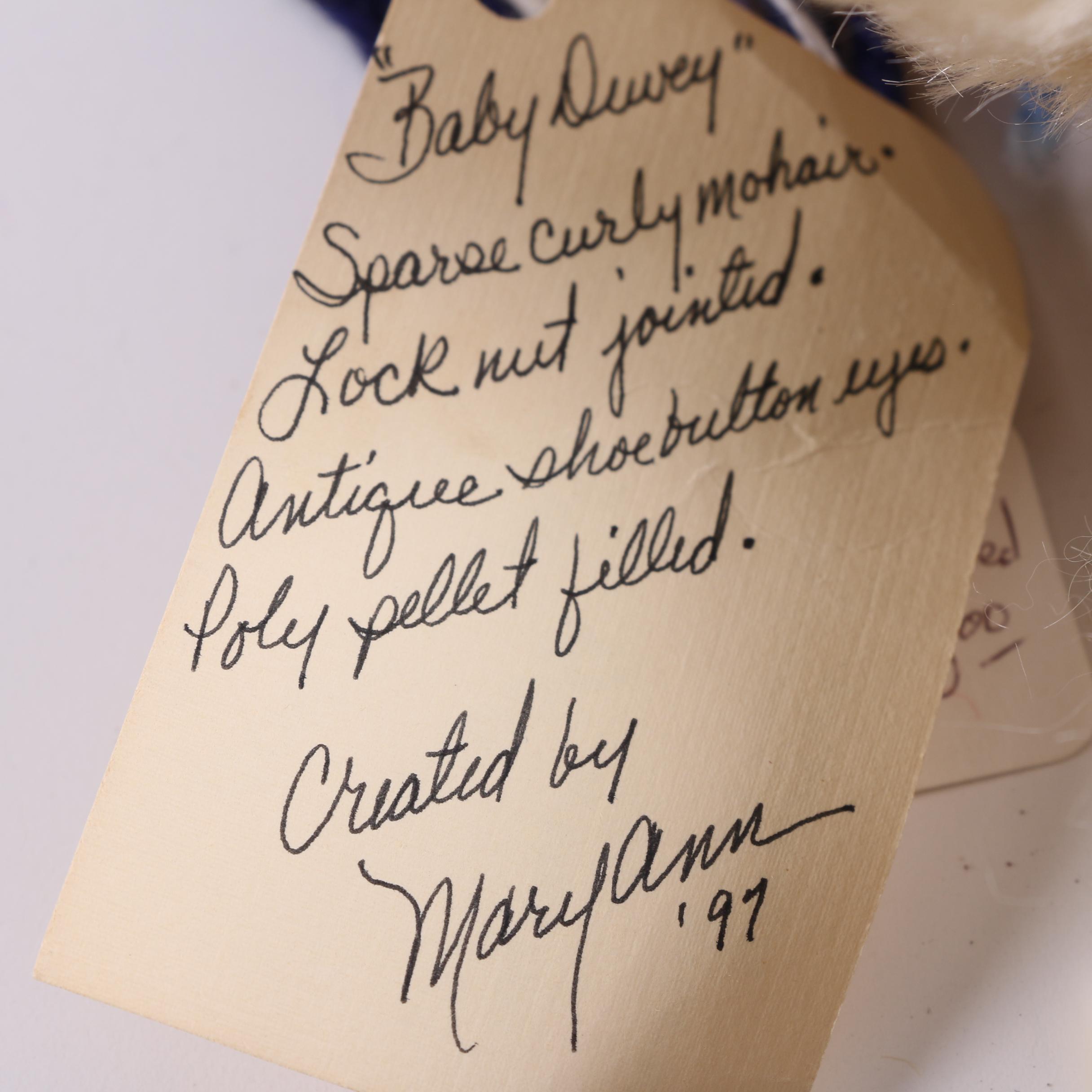 1997 Sweet Shop "Baby Dewey" Teddy Bear by Mary Ann