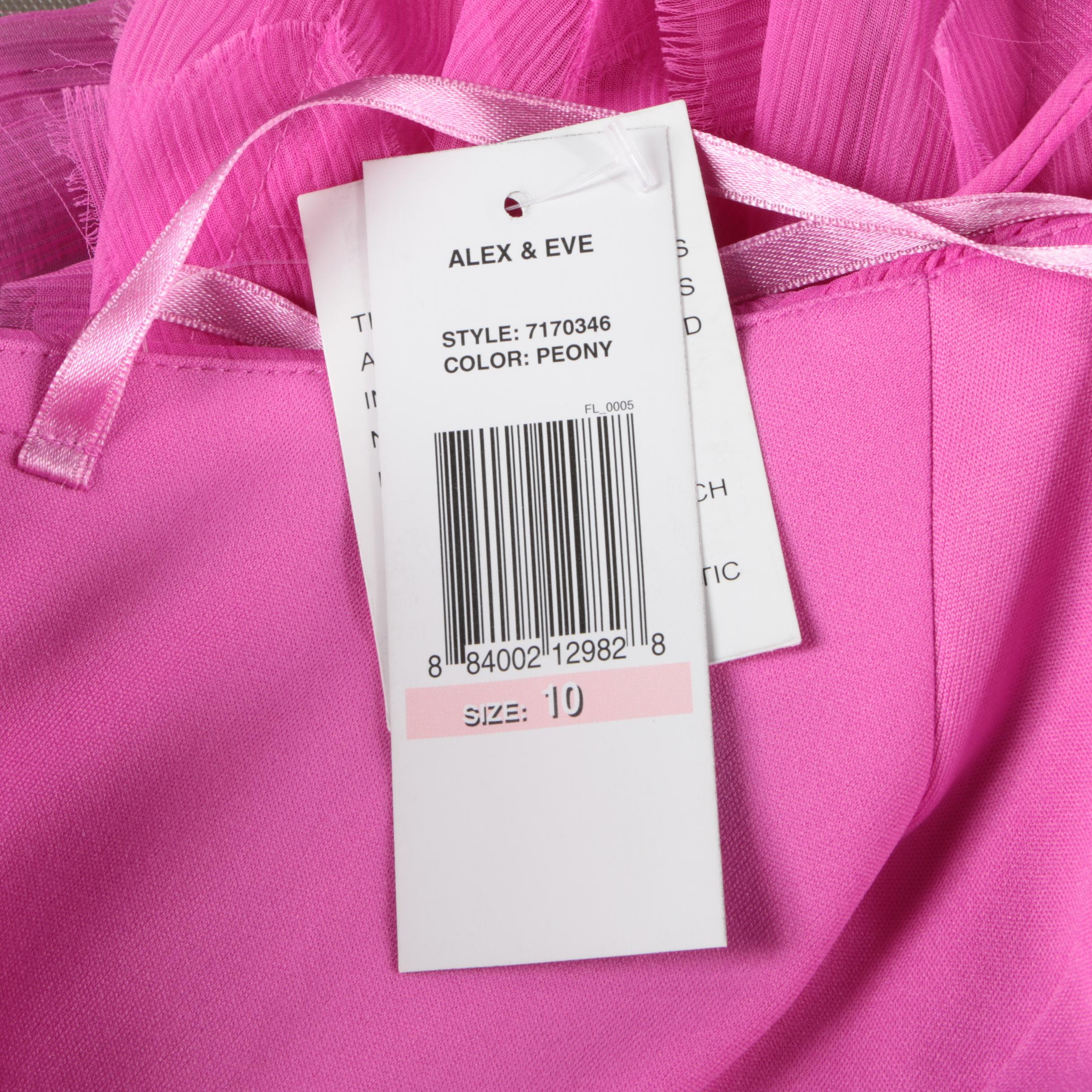 Alex & Eve Sleeveless Evening Gown in Peony Pink