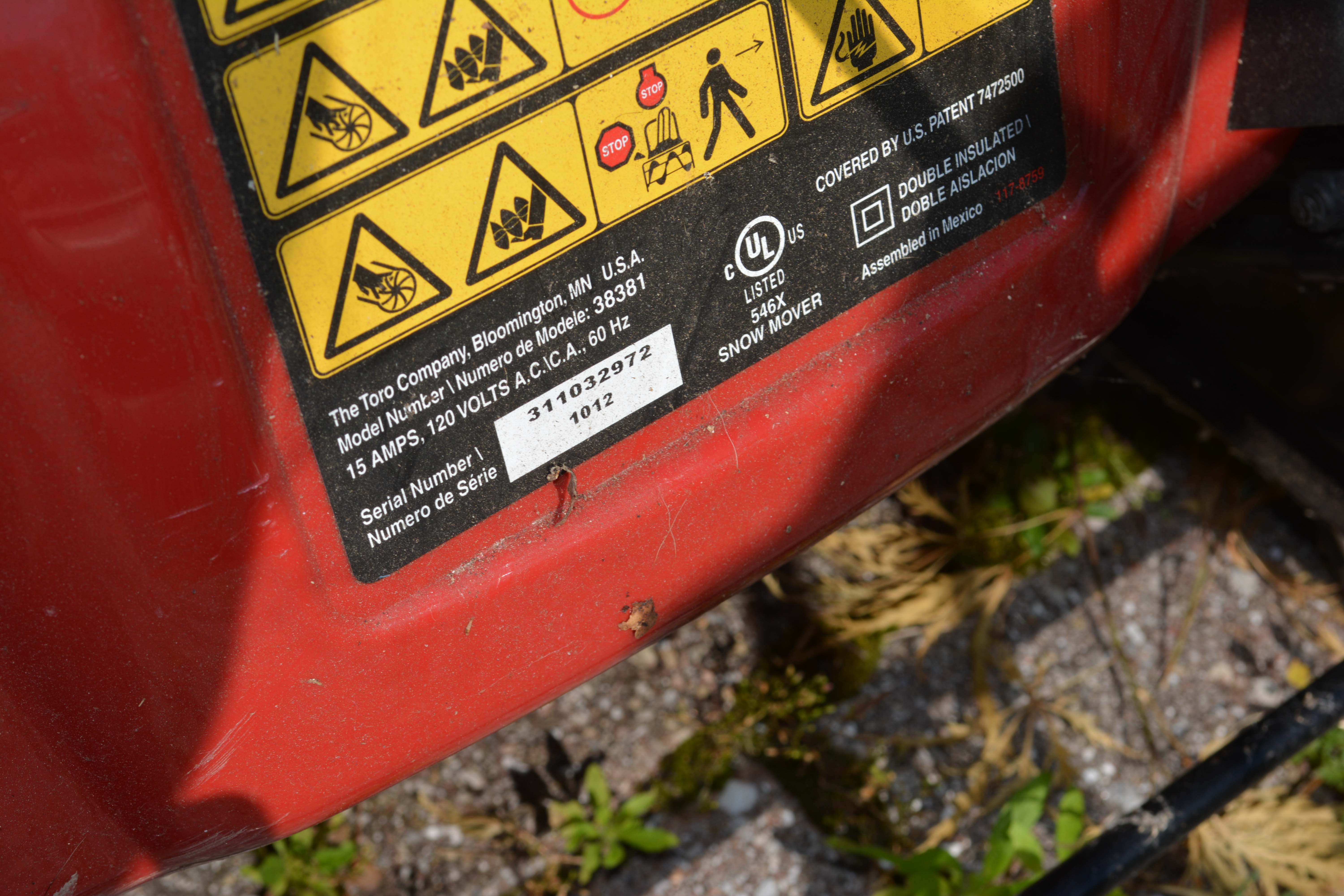 Toro Power Curve 18" Electric Snow Blower