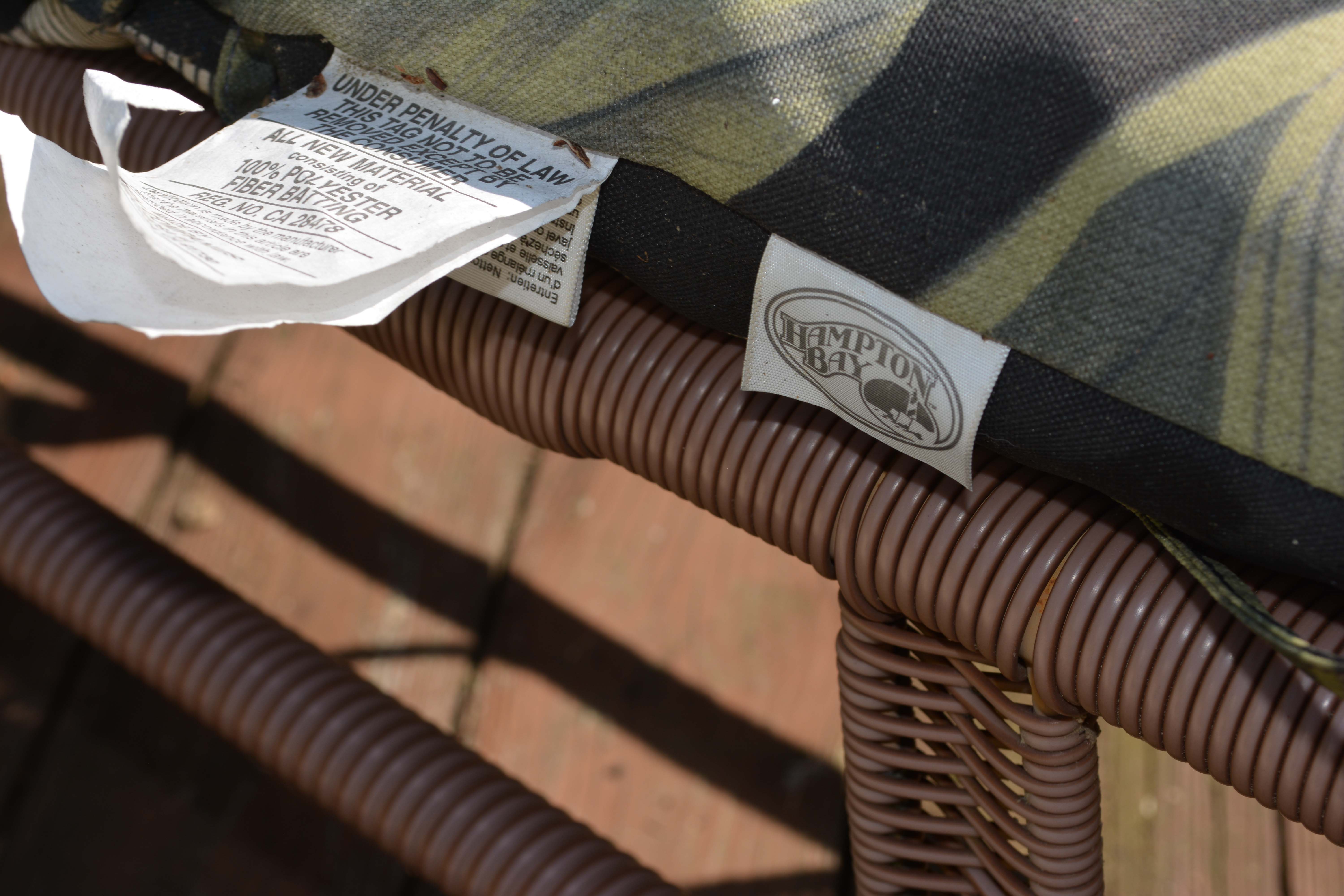 Wicker Patio Chaise Lounge with Hampton Bay Cushions