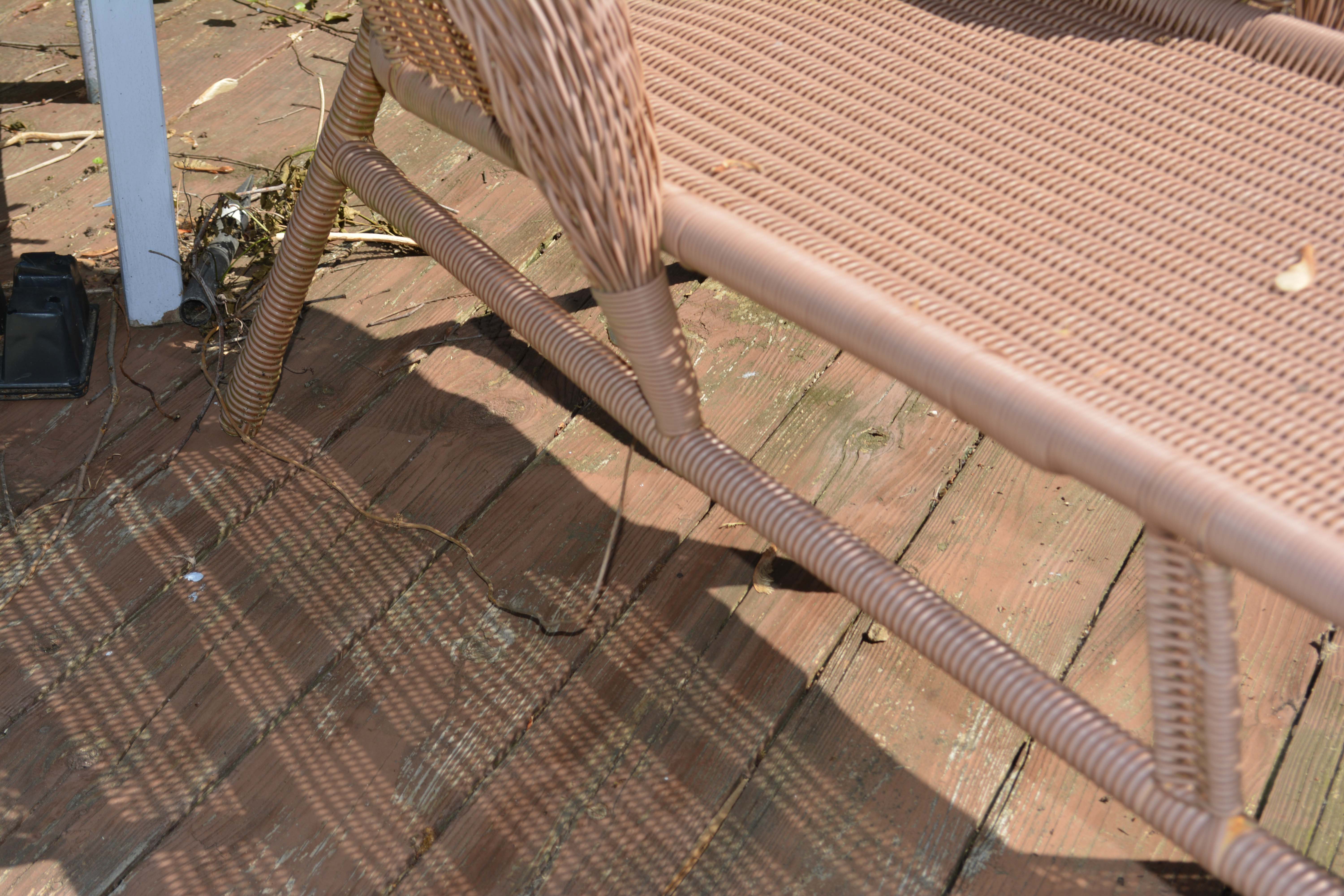 Wicker Patio Chaise Lounge with Hampton Bay Cushions