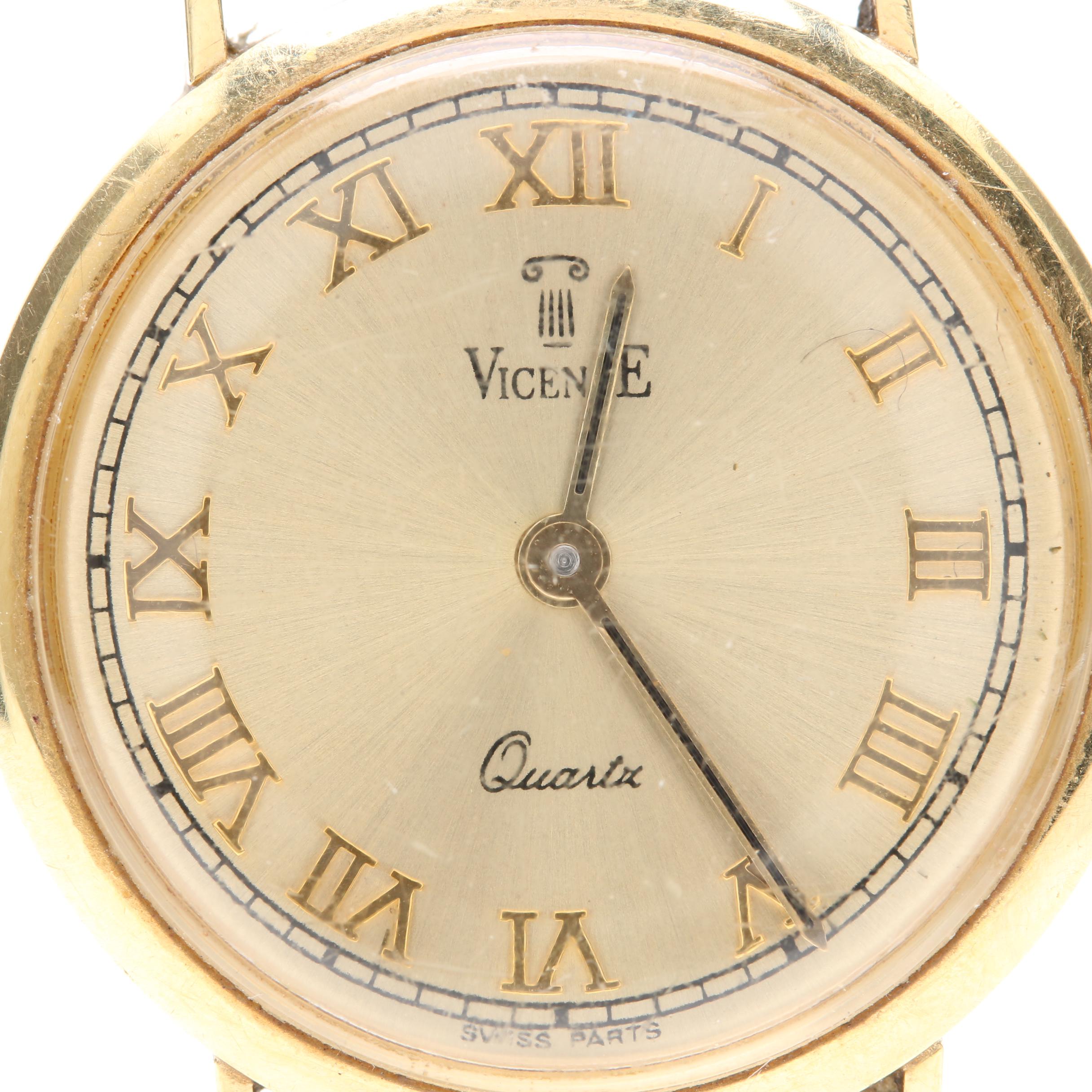 Vicence Milor 14K Yellow Gold Watch