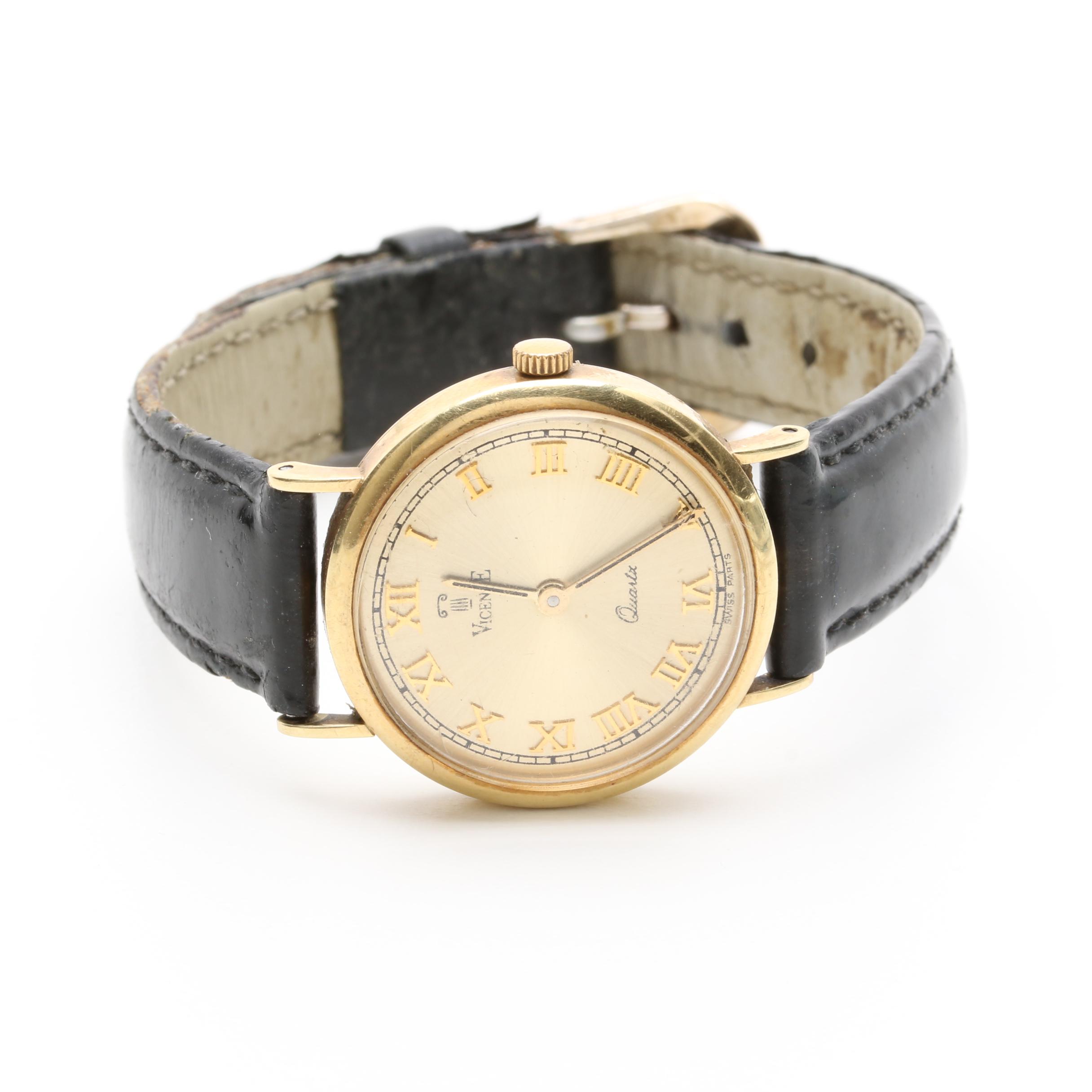 Vicence Milor 14K Yellow Gold Watch
