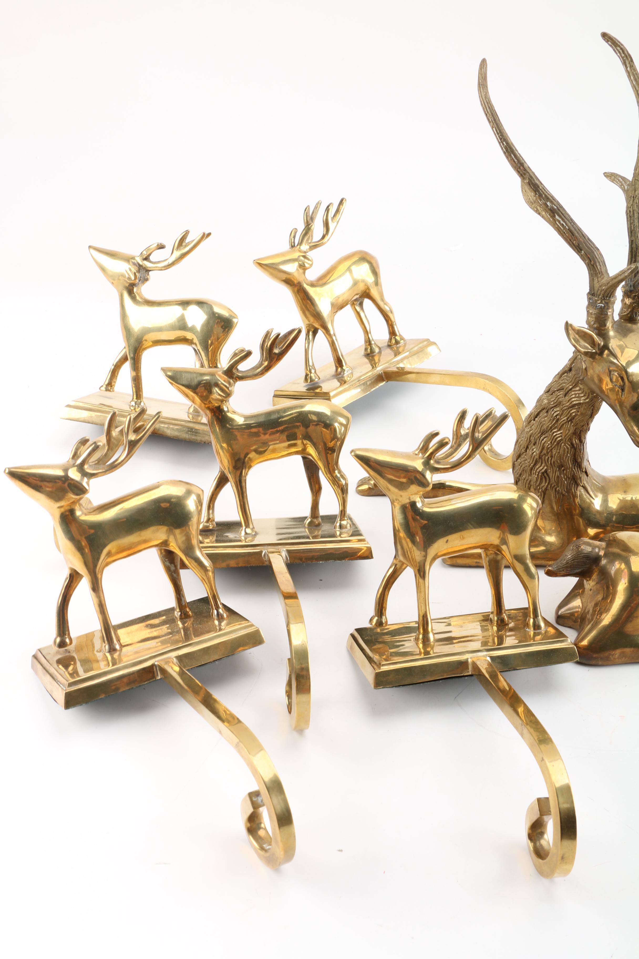 Brass Deer Decor
