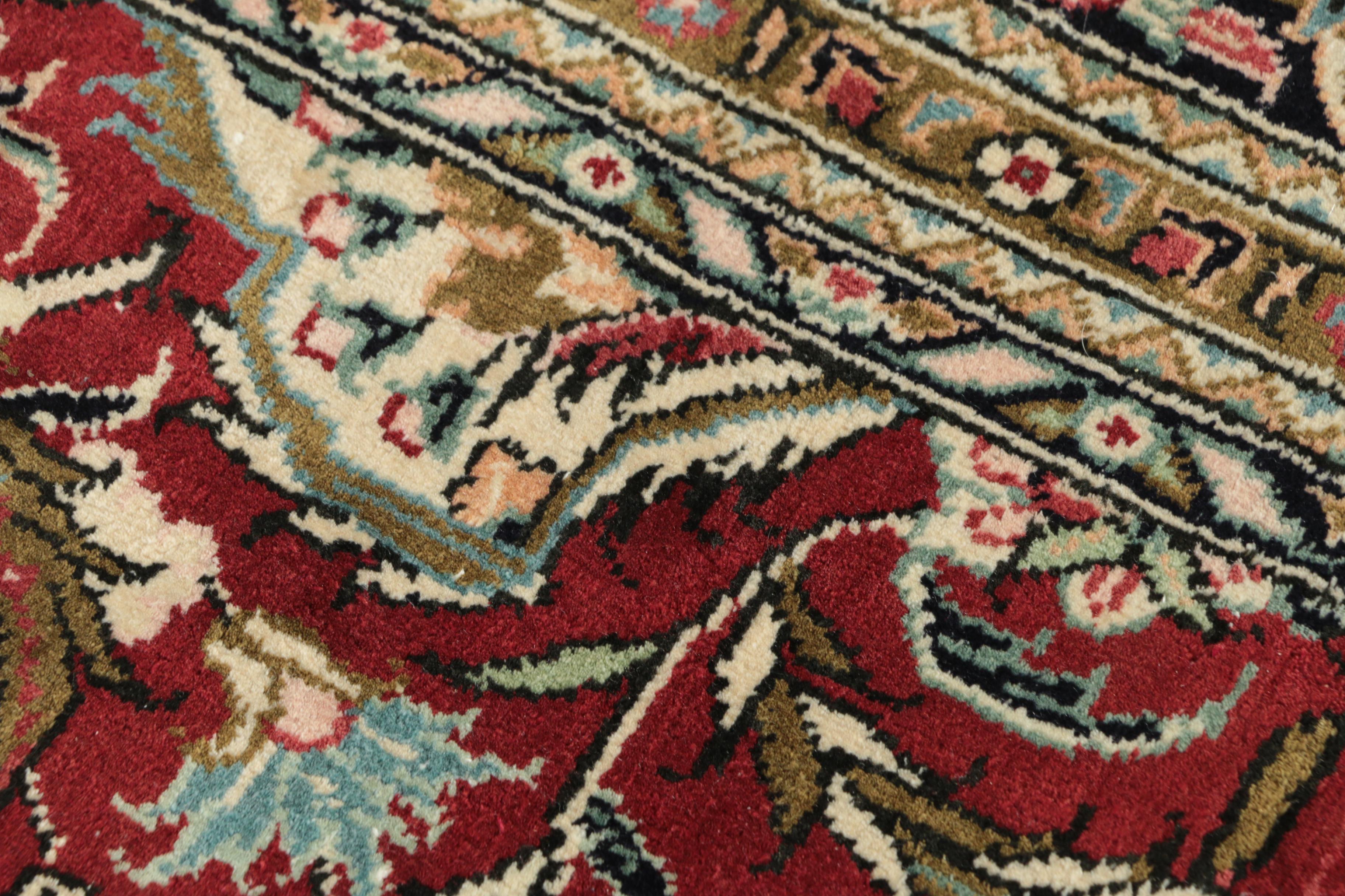 Hand-Knotted Sino-Persian Wool and Silk Area Rug