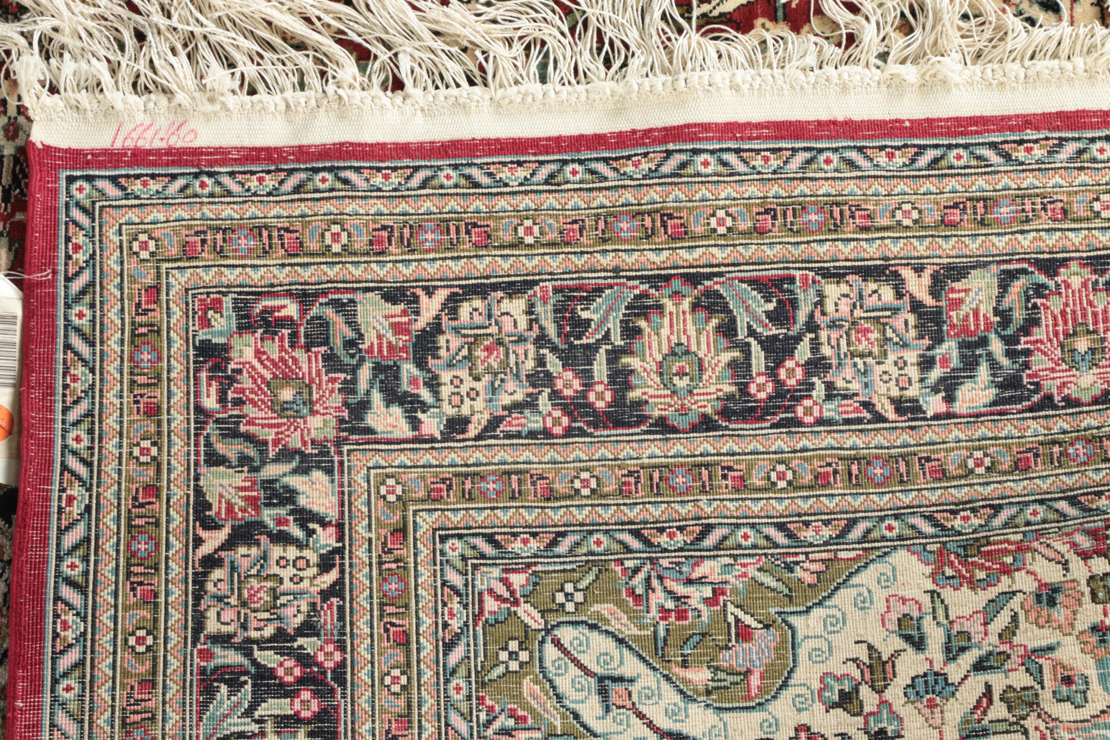 Hand-Knotted Sino-Persian Wool and Silk Area Rug