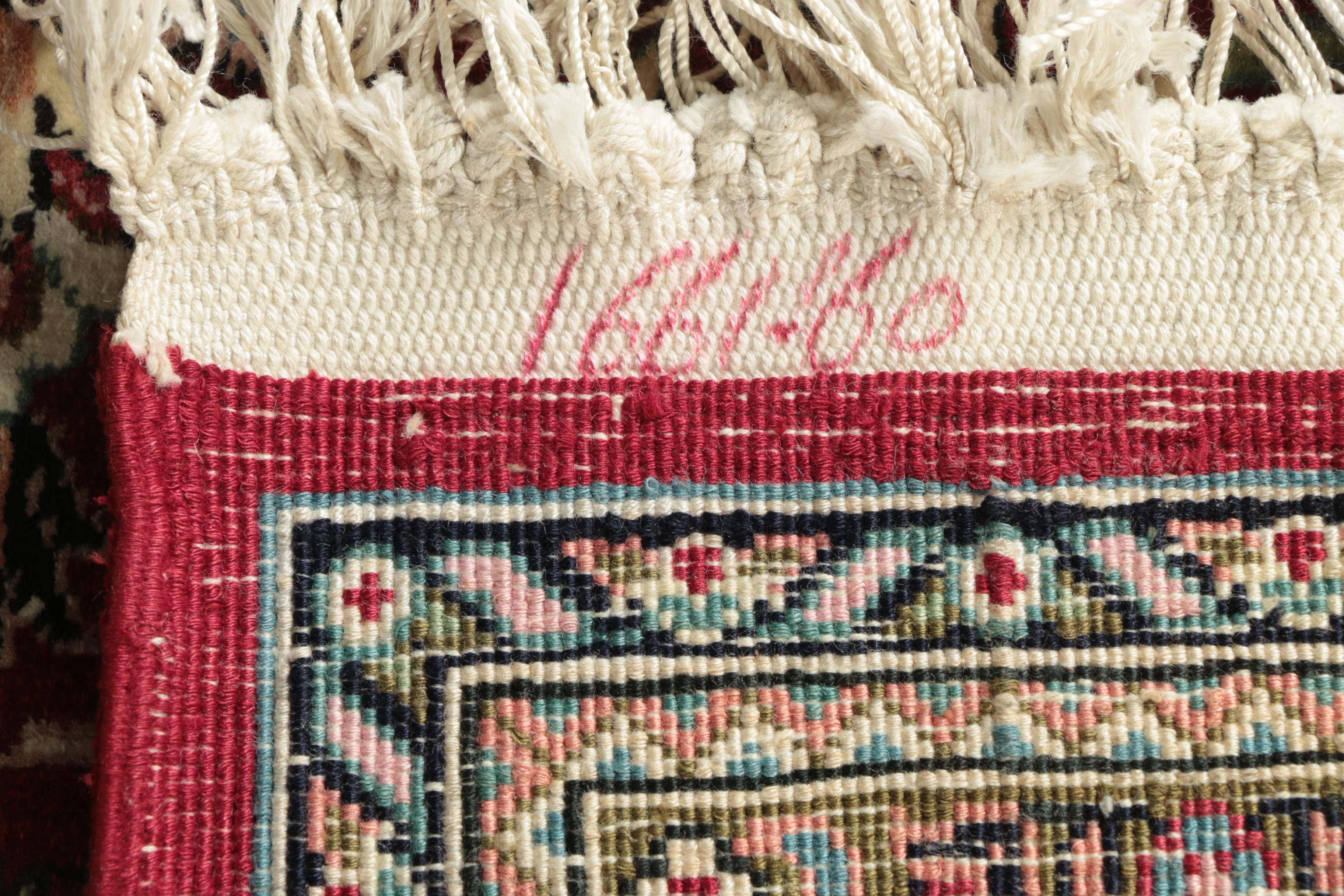 Hand-Knotted Sino-Persian Wool and Silk Area Rug