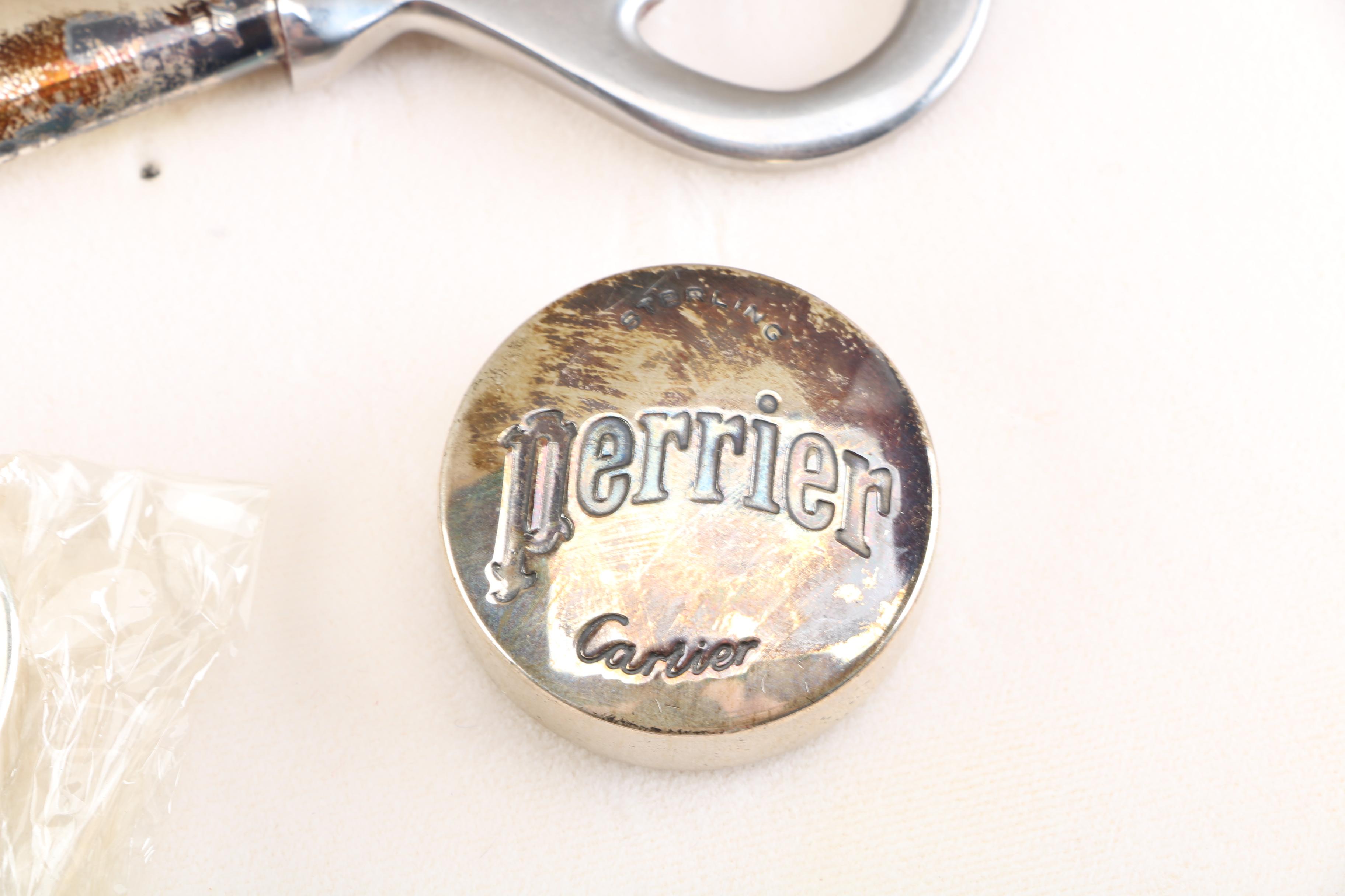 Cartier Sterling Bottle Opener Set for Perrier