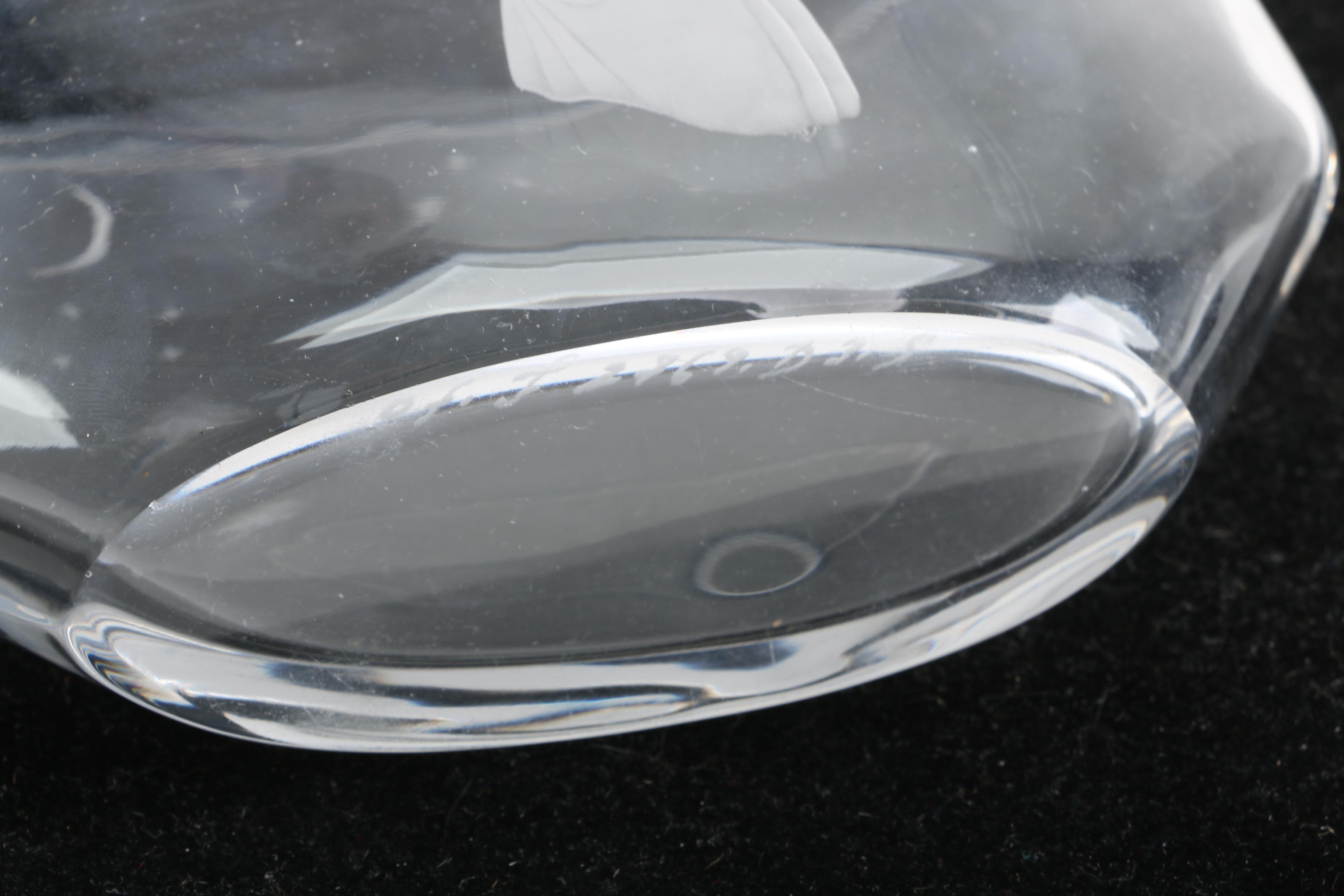 Vintage Orrefors Crystal Vase "Wish to the Moon" by Edvin Öhrström