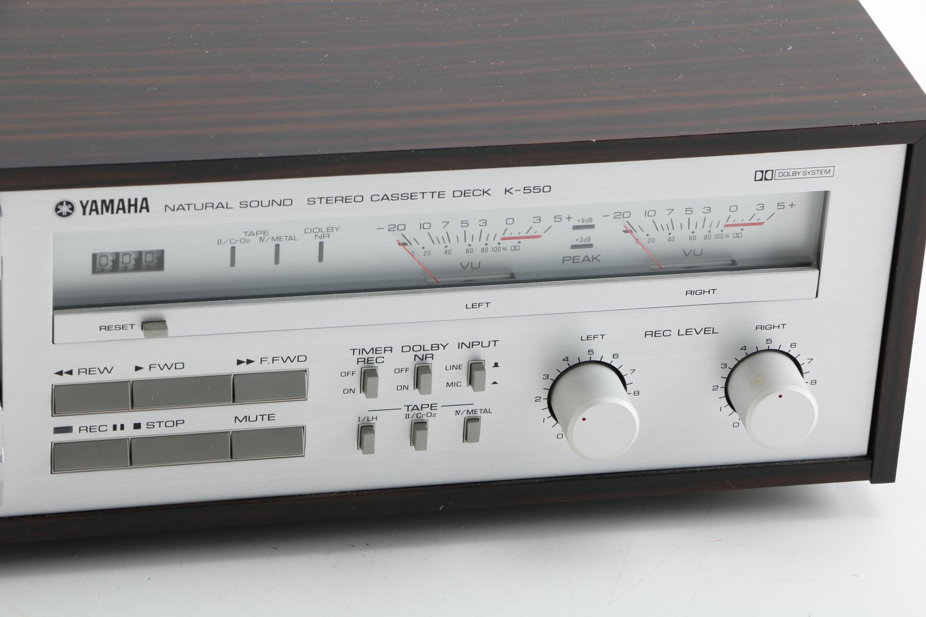 Vintage Yamaha K-550 Natural Sound Stereo Cassette Deck