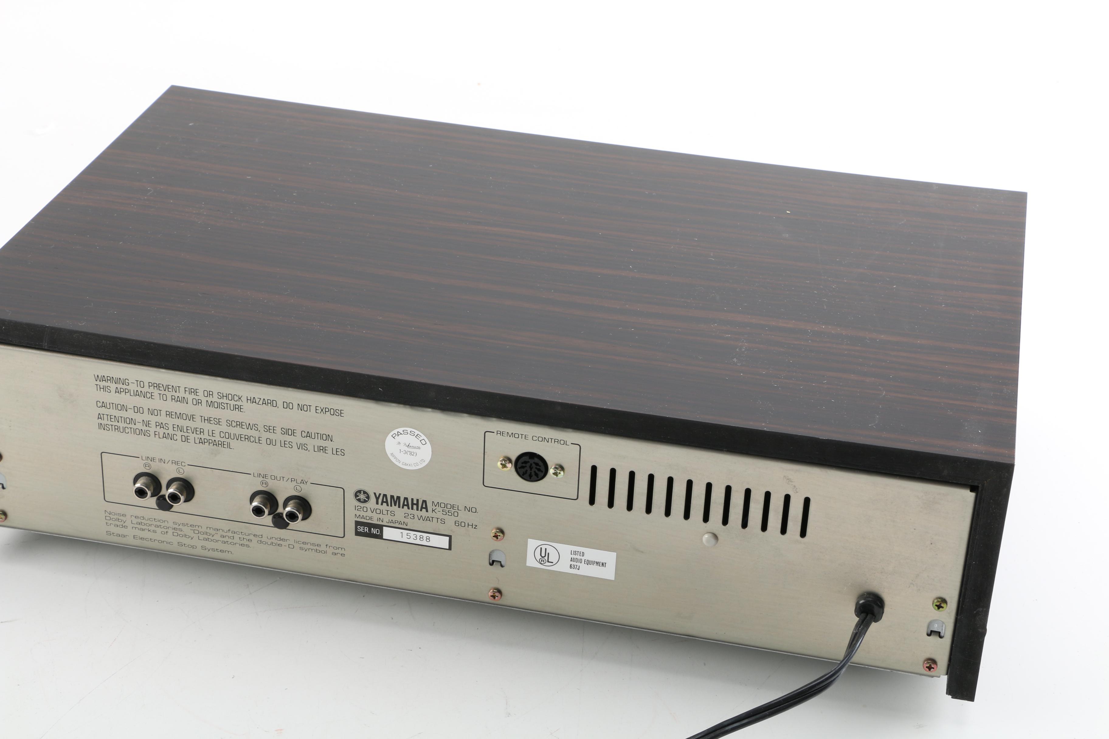 Vintage Yamaha K-550 Natural Sound Stereo Cassette Deck