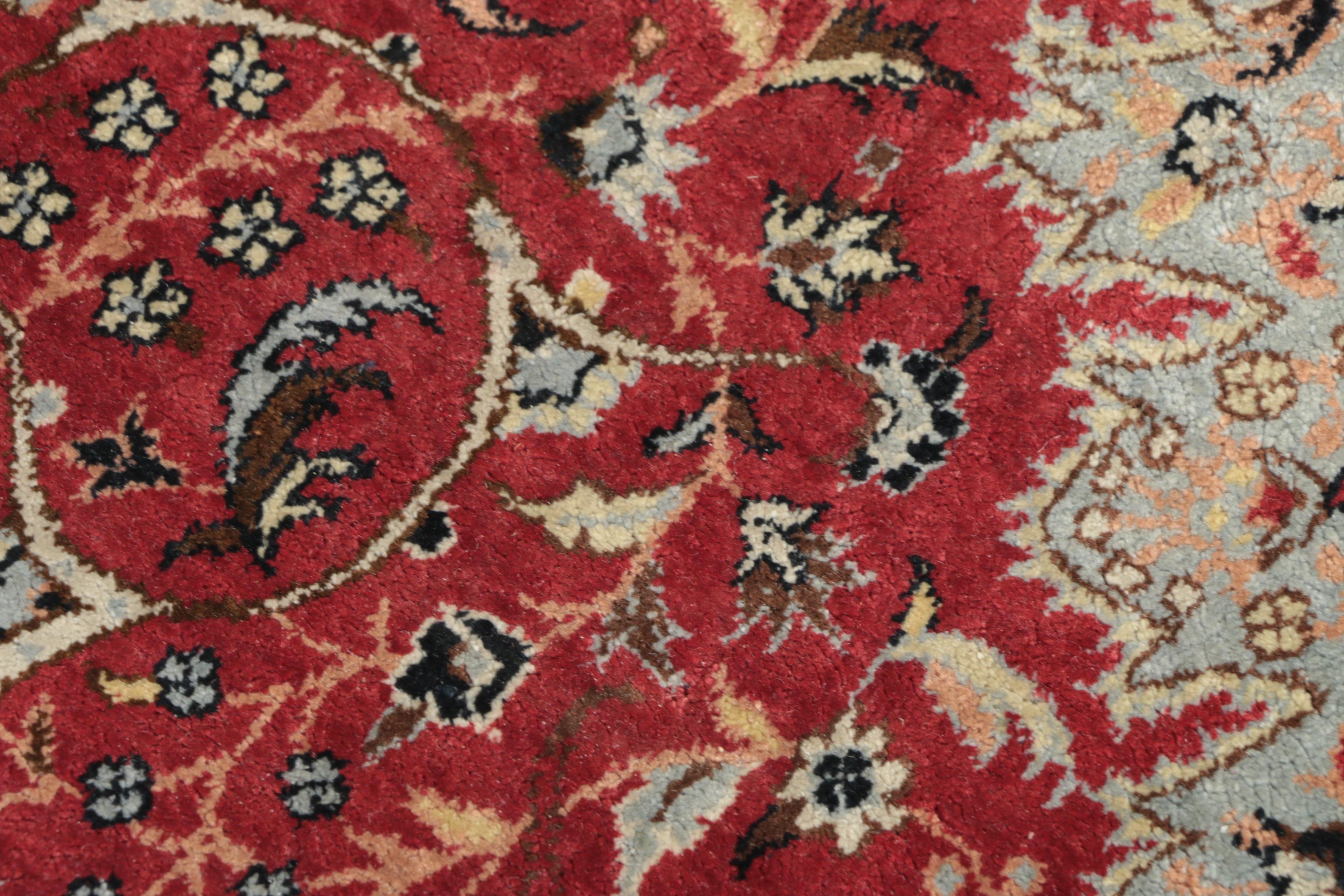 Hand-Knotted Sino-Persian Wool and Silk Accent Rug