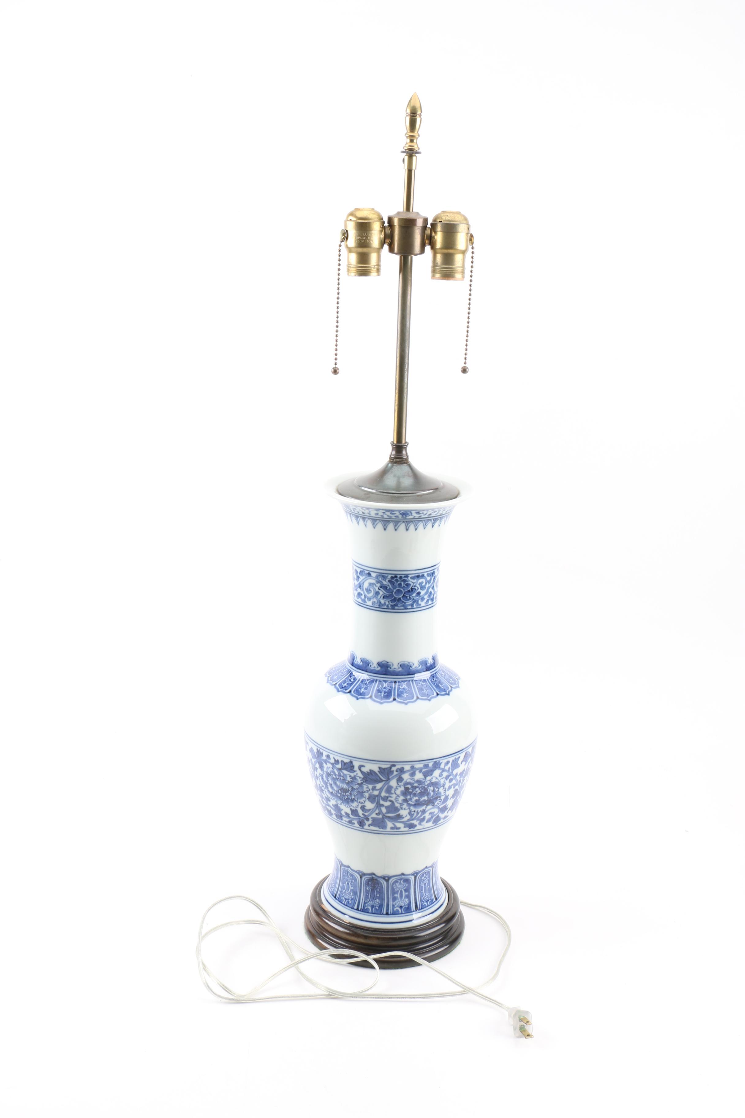 Blue and White Porcelain Vase Lamps