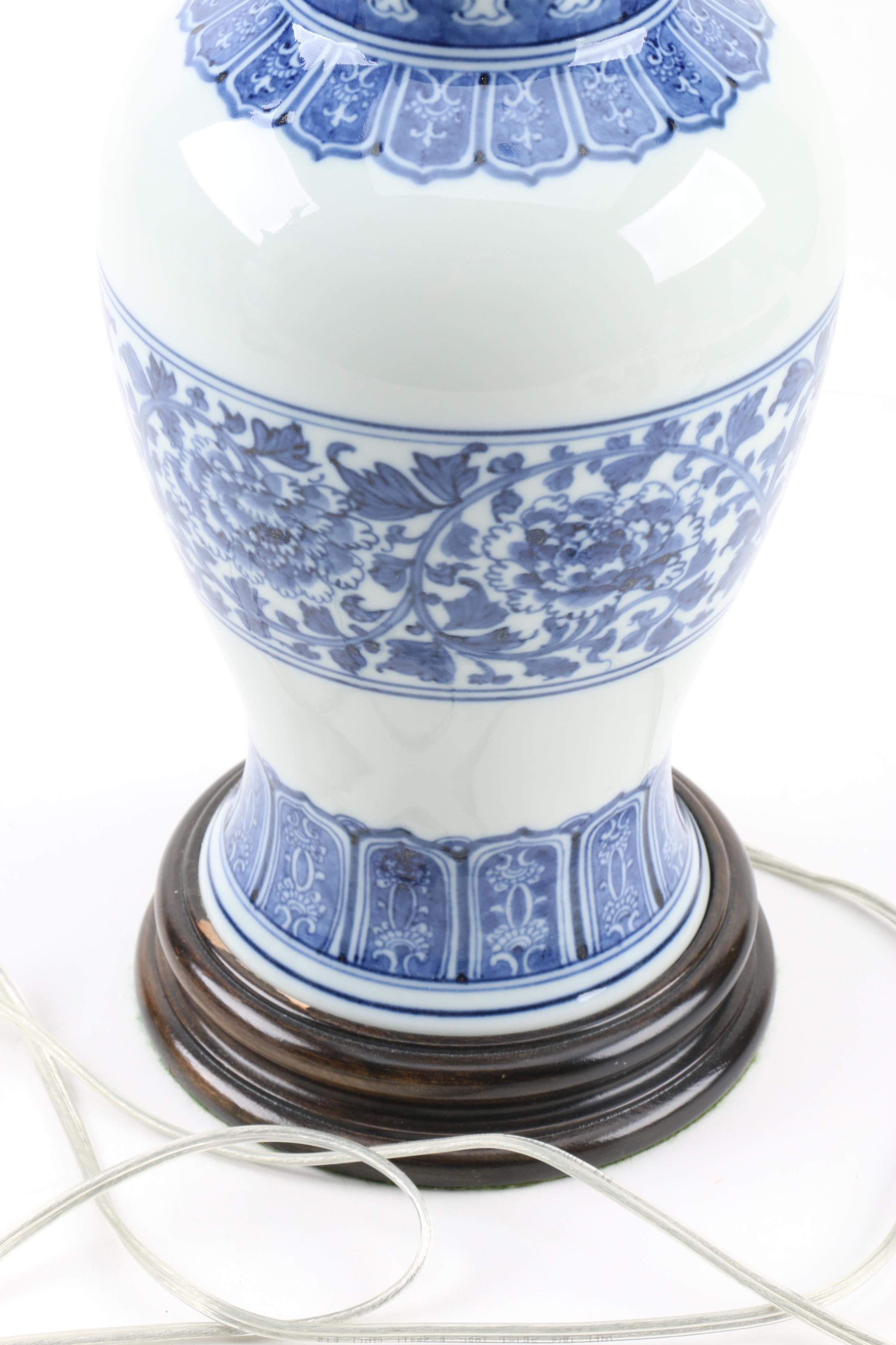 Blue and White Porcelain Vase Lamps