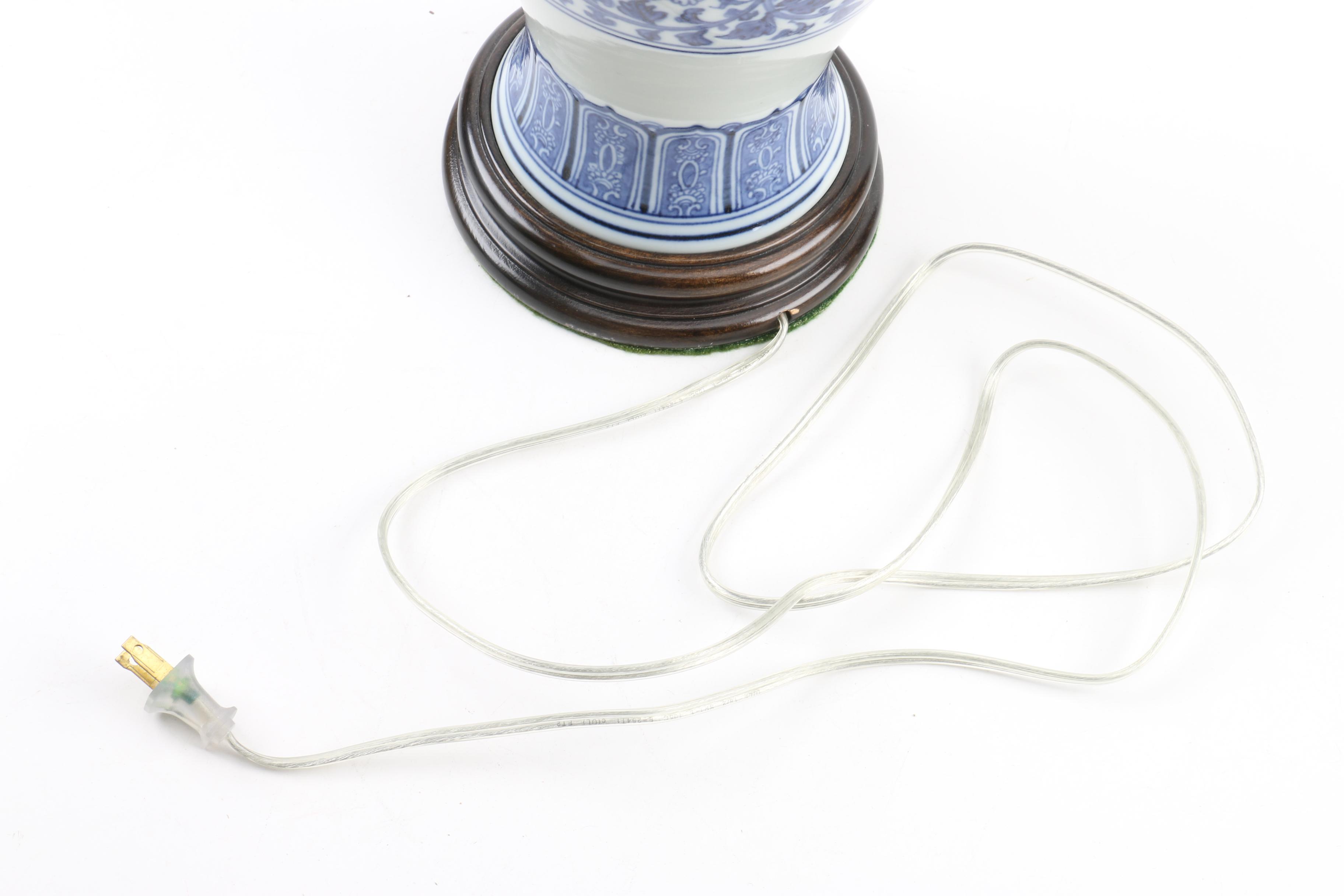 Blue and White Porcelain Vase Lamps