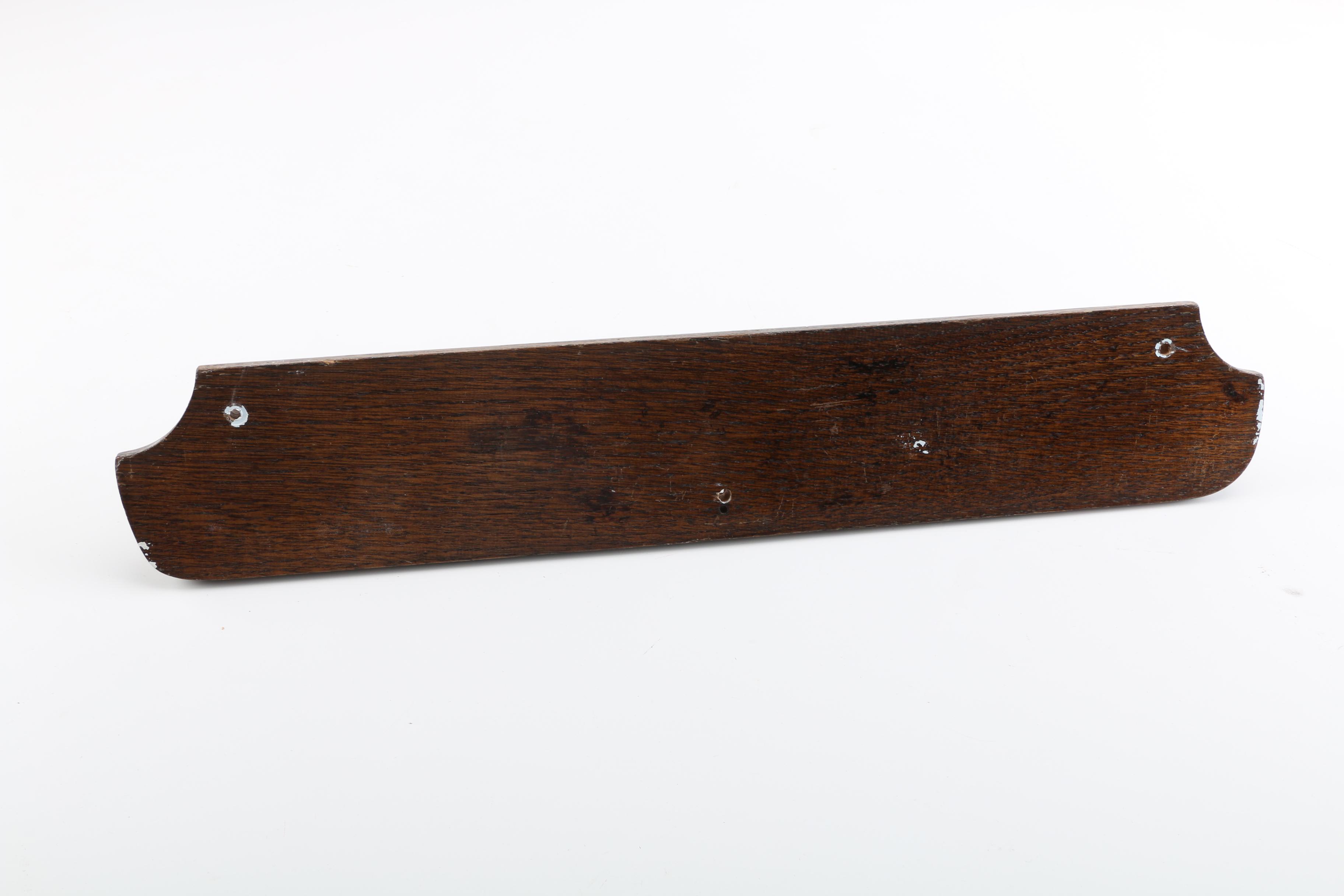 "1st Class Only" Wood and Brass Towel Rack