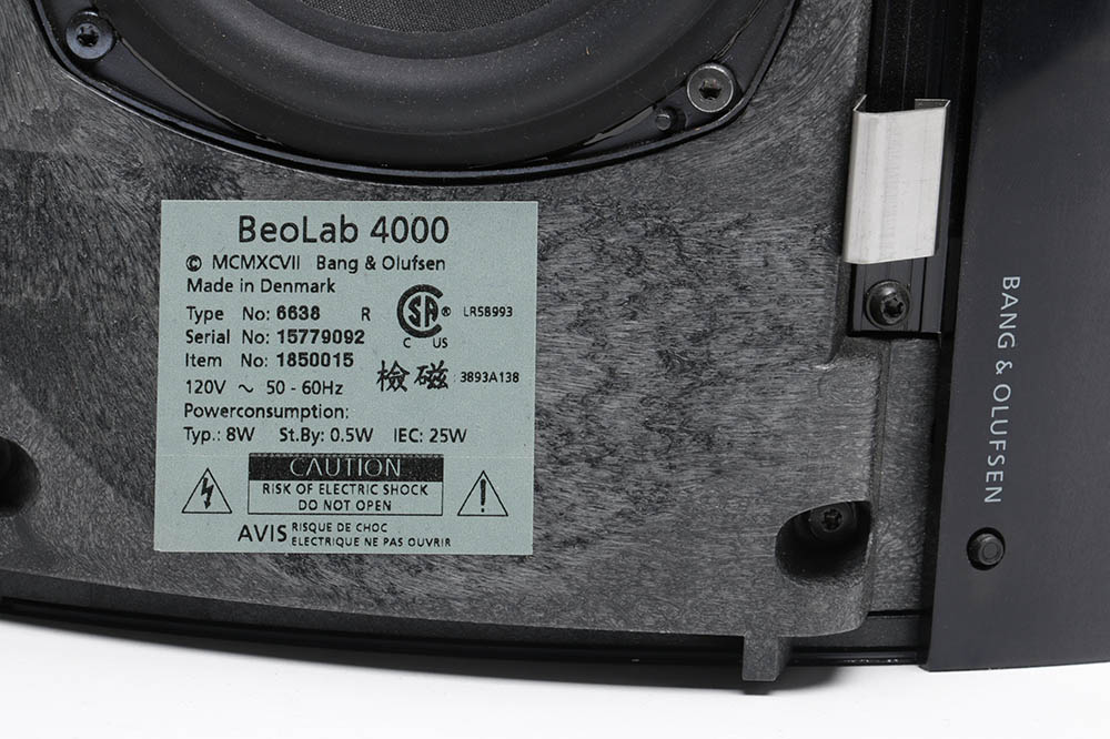 Bang & Olufsen BeoLab 4000 Speakers with Stands and Cords