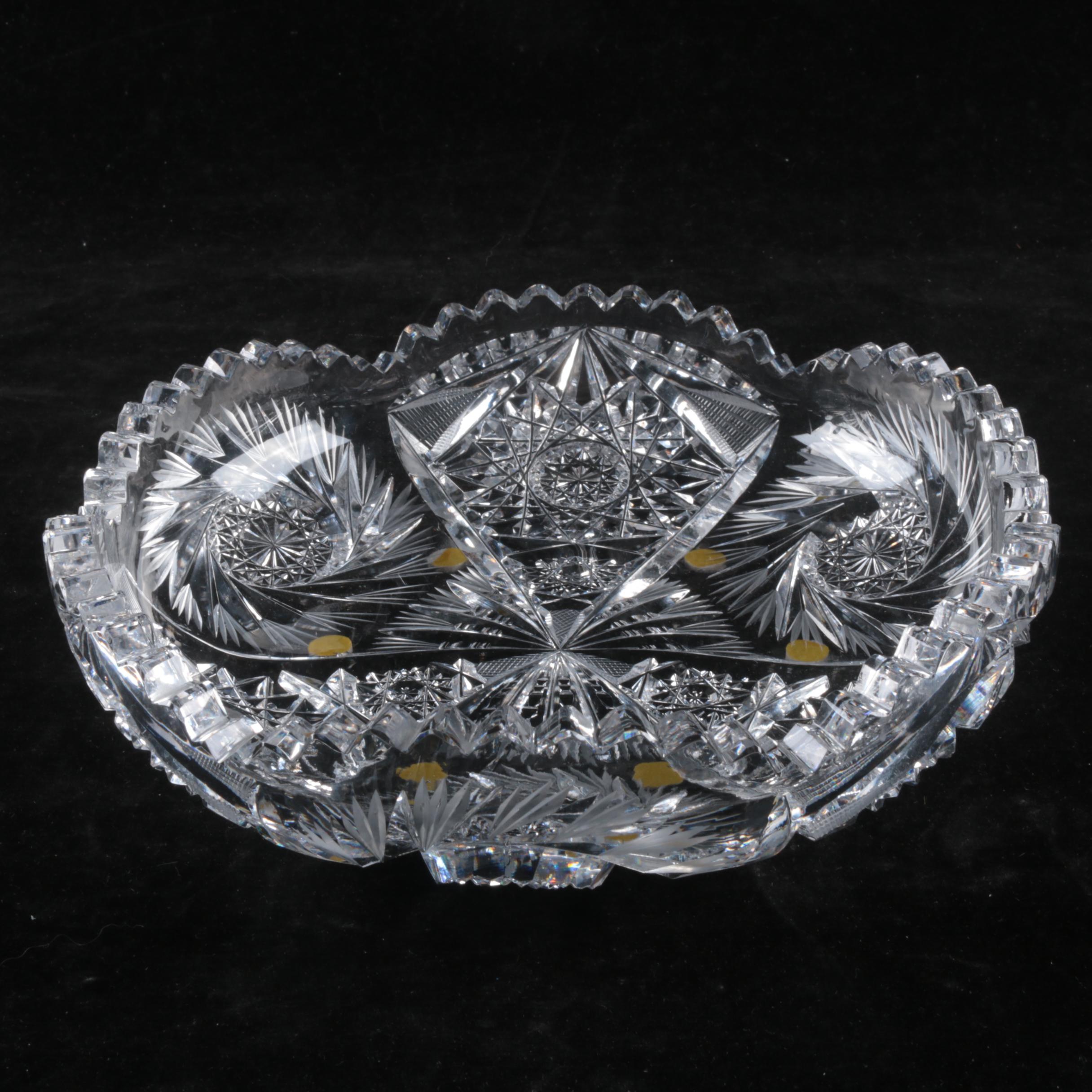 Antique American Brilliant Period Cut Glass Bowl