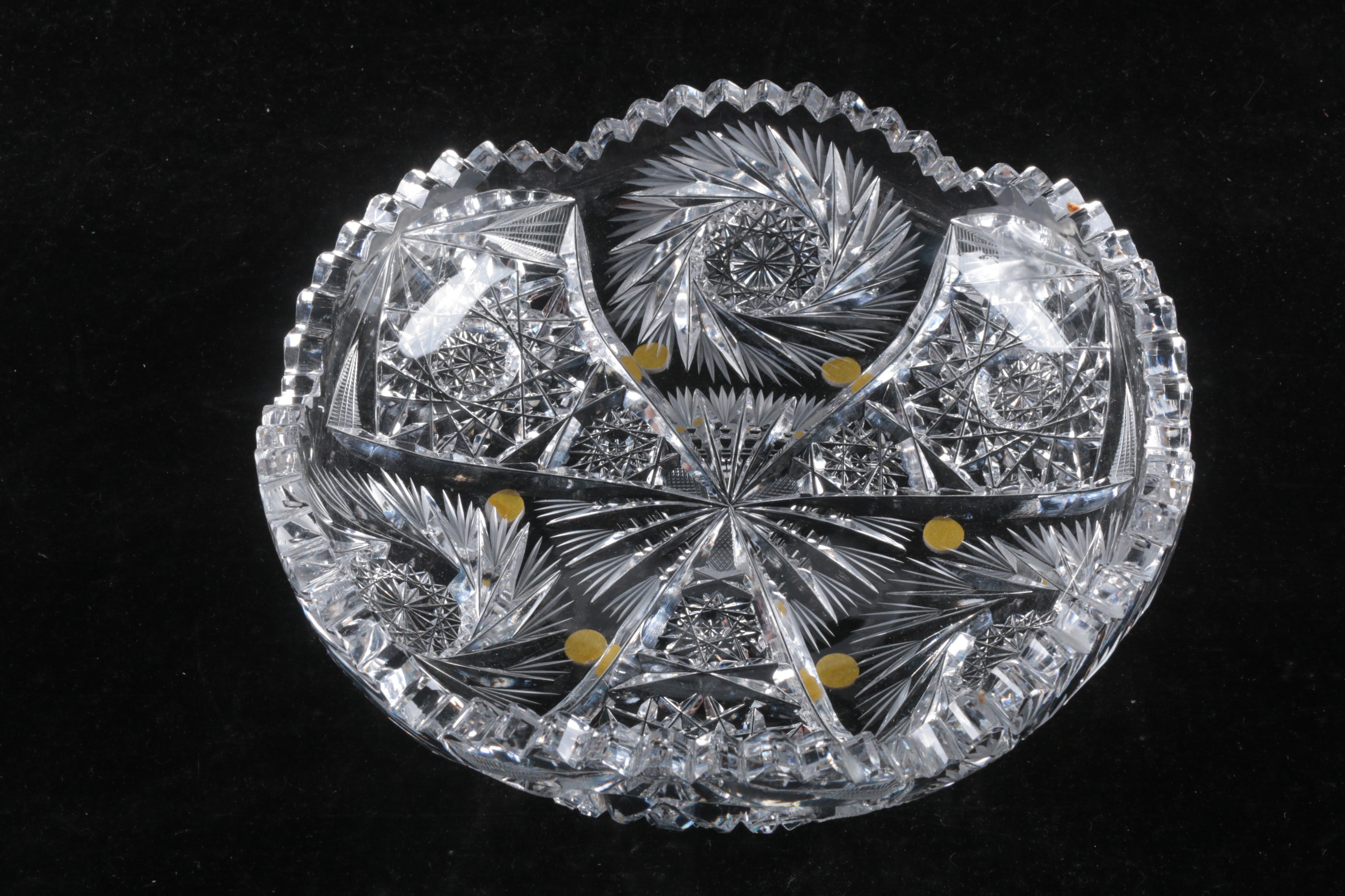 Antique American Brilliant Period Cut Glass Bowl