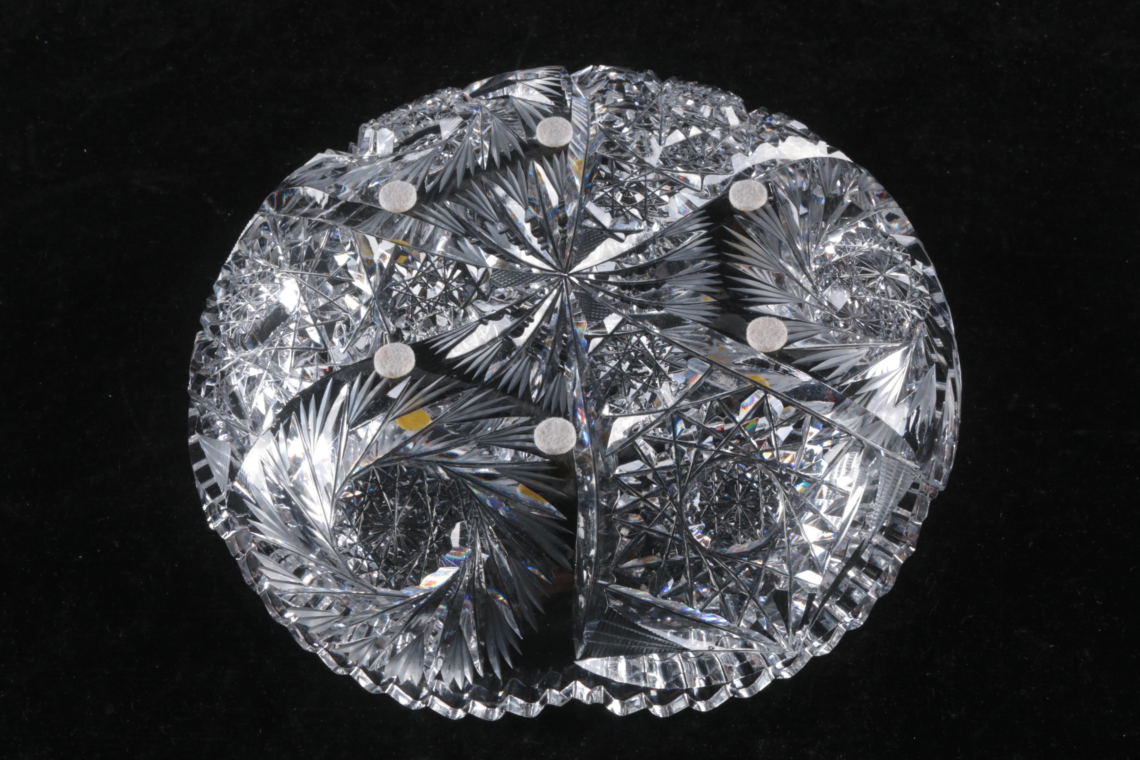 Antique American Brilliant Period Cut Glass Bowl