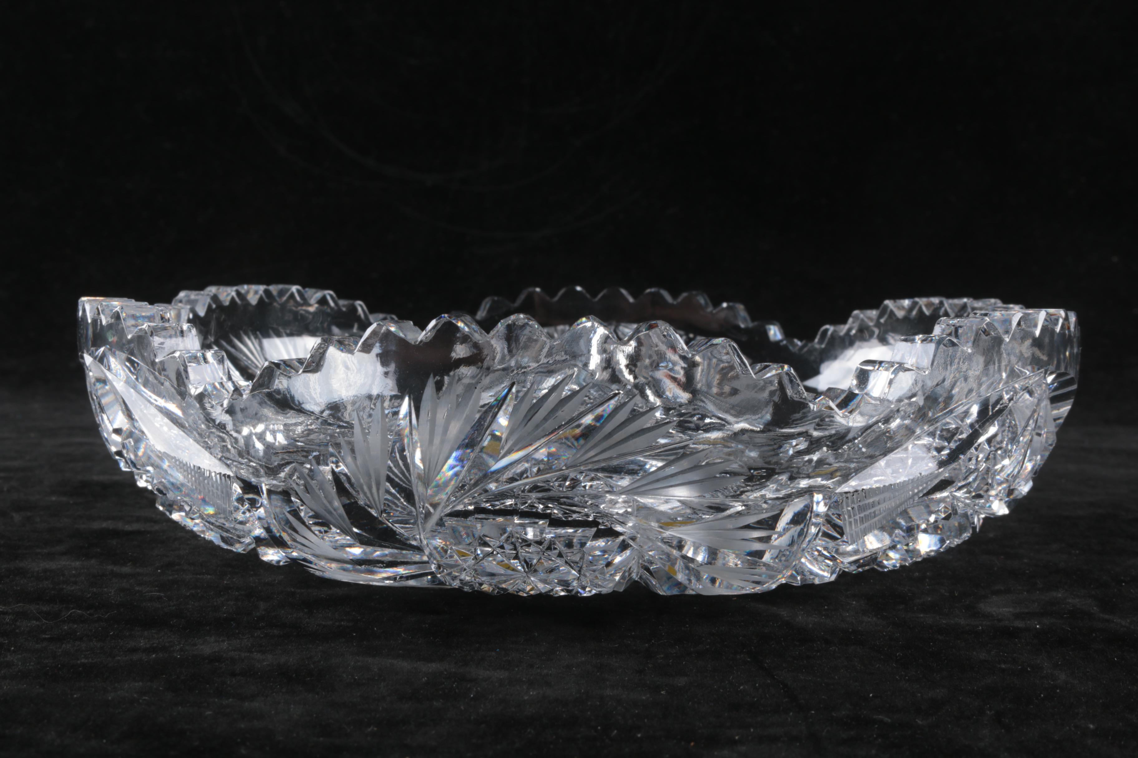 Antique American Brilliant Period Cut Glass Bowl