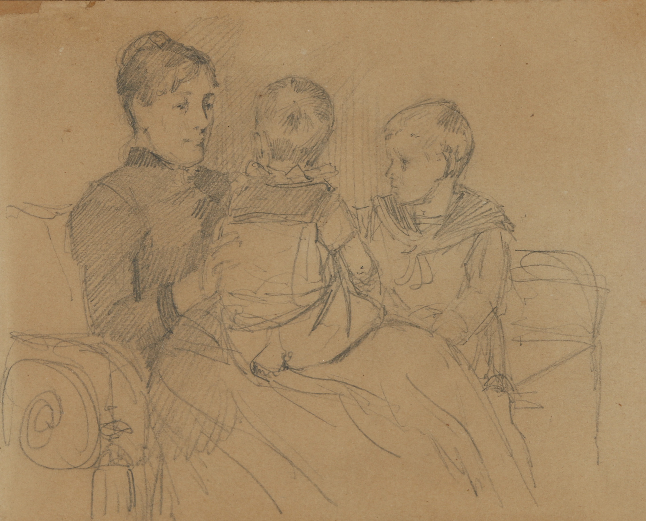 Attributed to Frants Henningsen Graphite Drawing