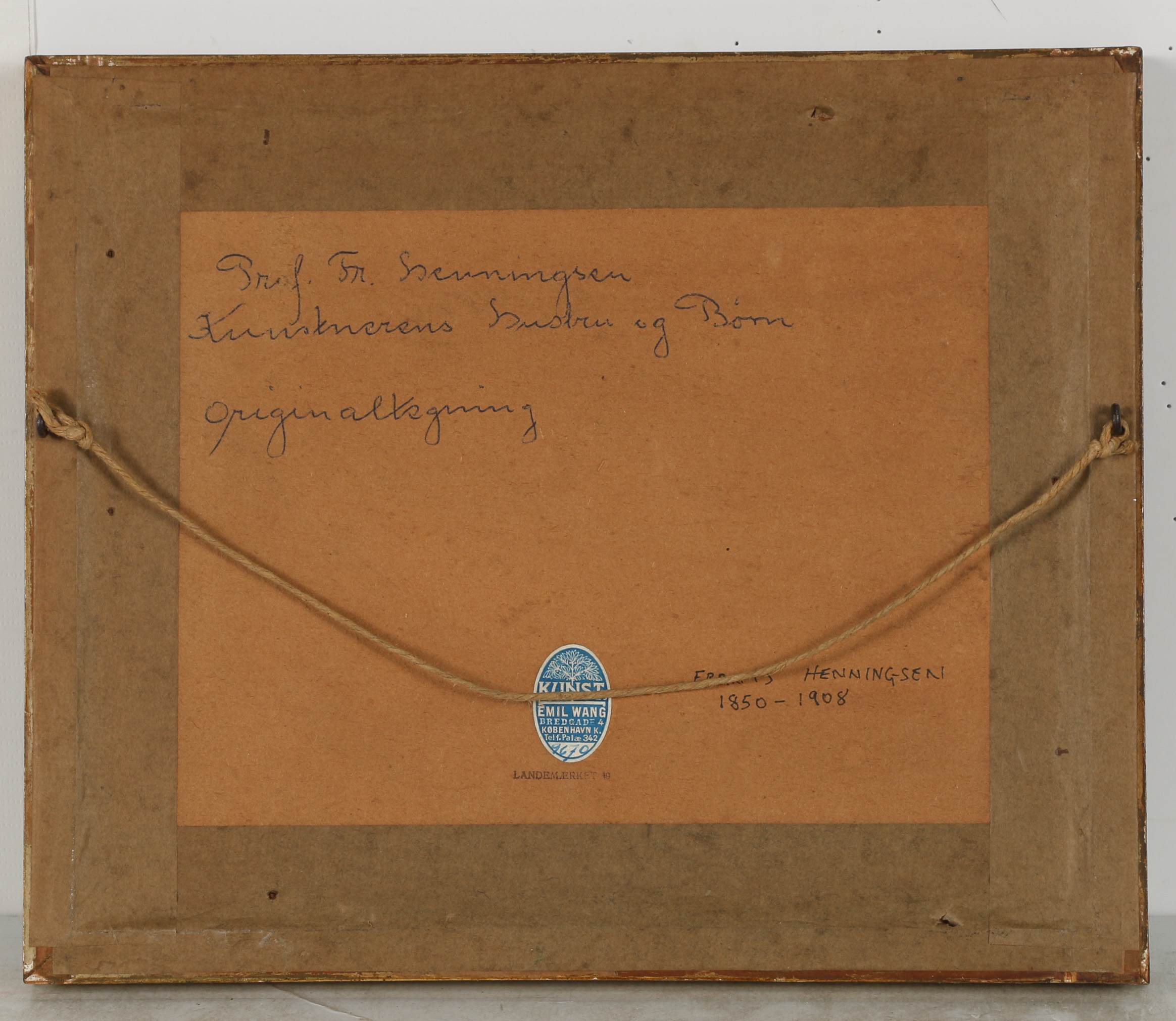 Attributed to Frants Henningsen Graphite Drawing